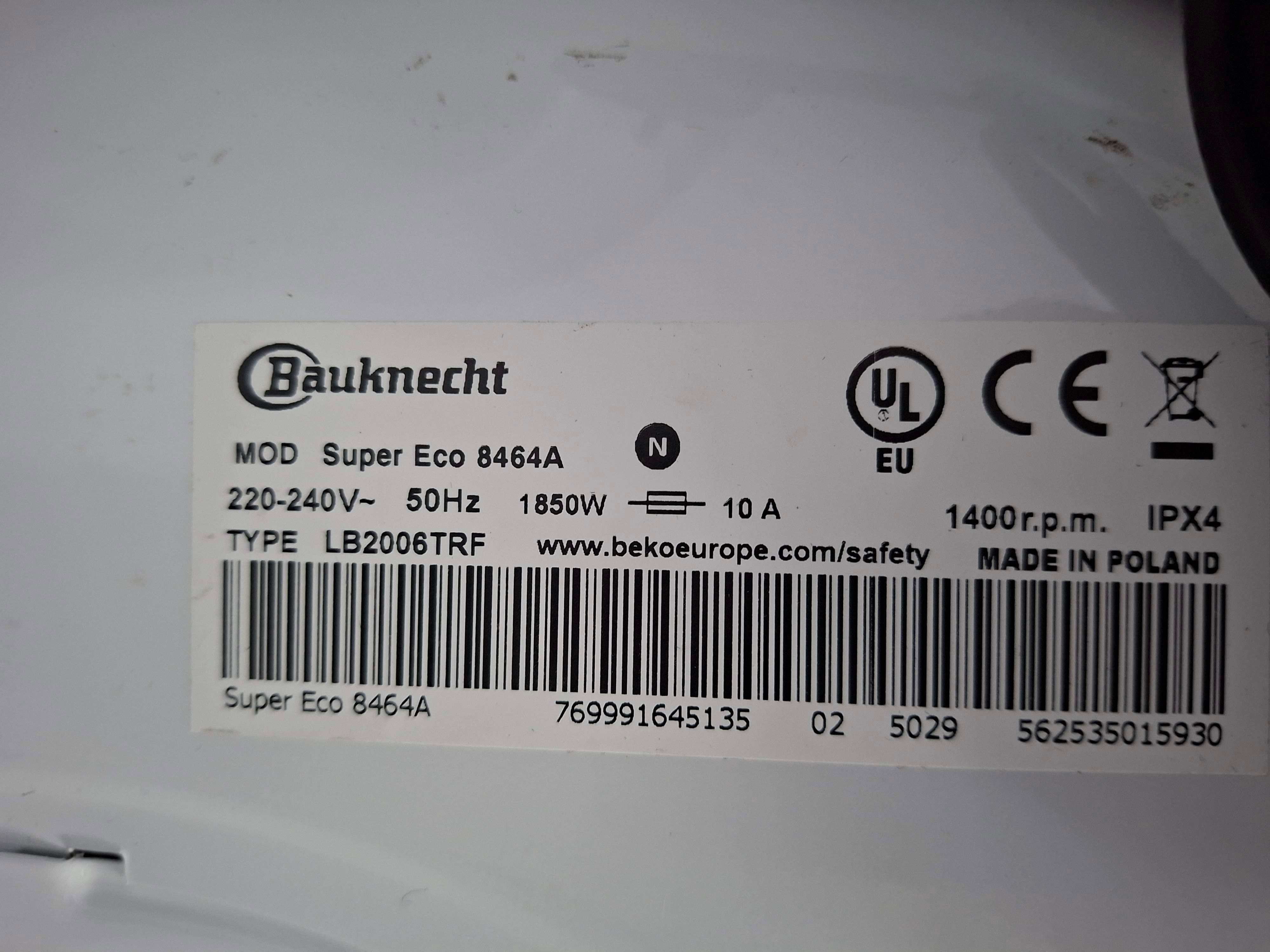 Veš mašina Bauknecht Super Eco 8464 A, 8 kg