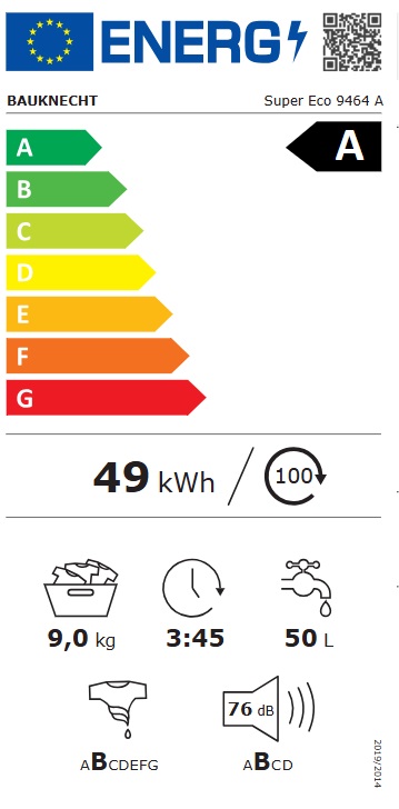 Veš mašina Bauknecht Super Eco 9464 A, 9 kg
