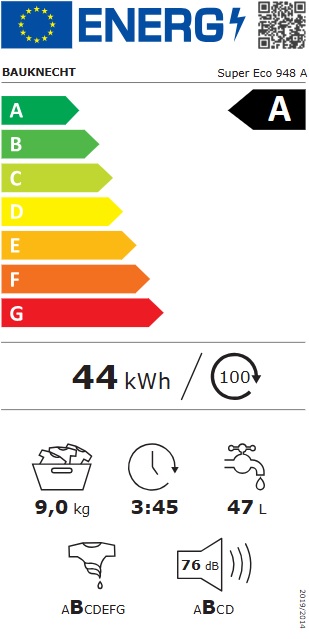 Veš mašina Bauknecht Super Eco 948 A (2), 9 kg