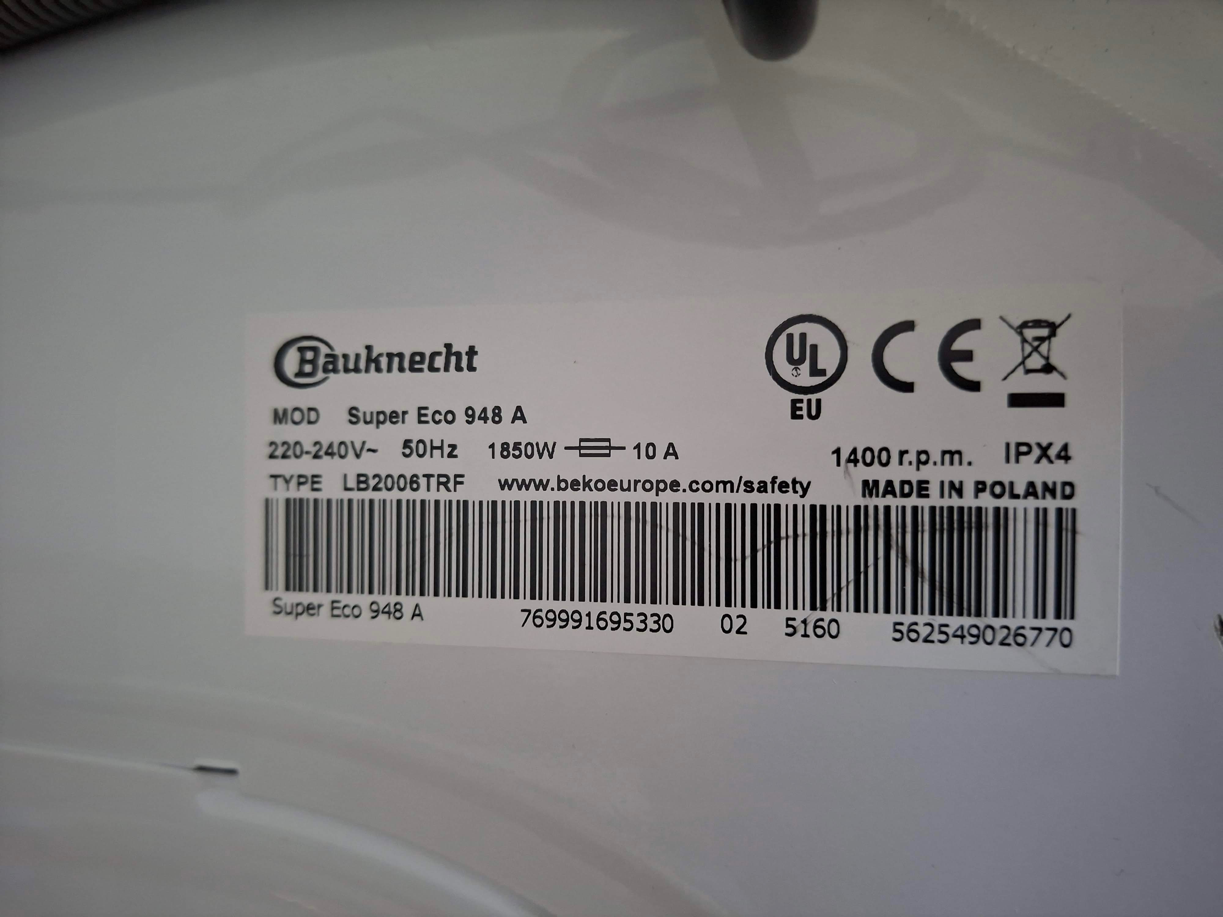 Veš mašina Bauknecht Super Eco 948 A (3), 9 kg