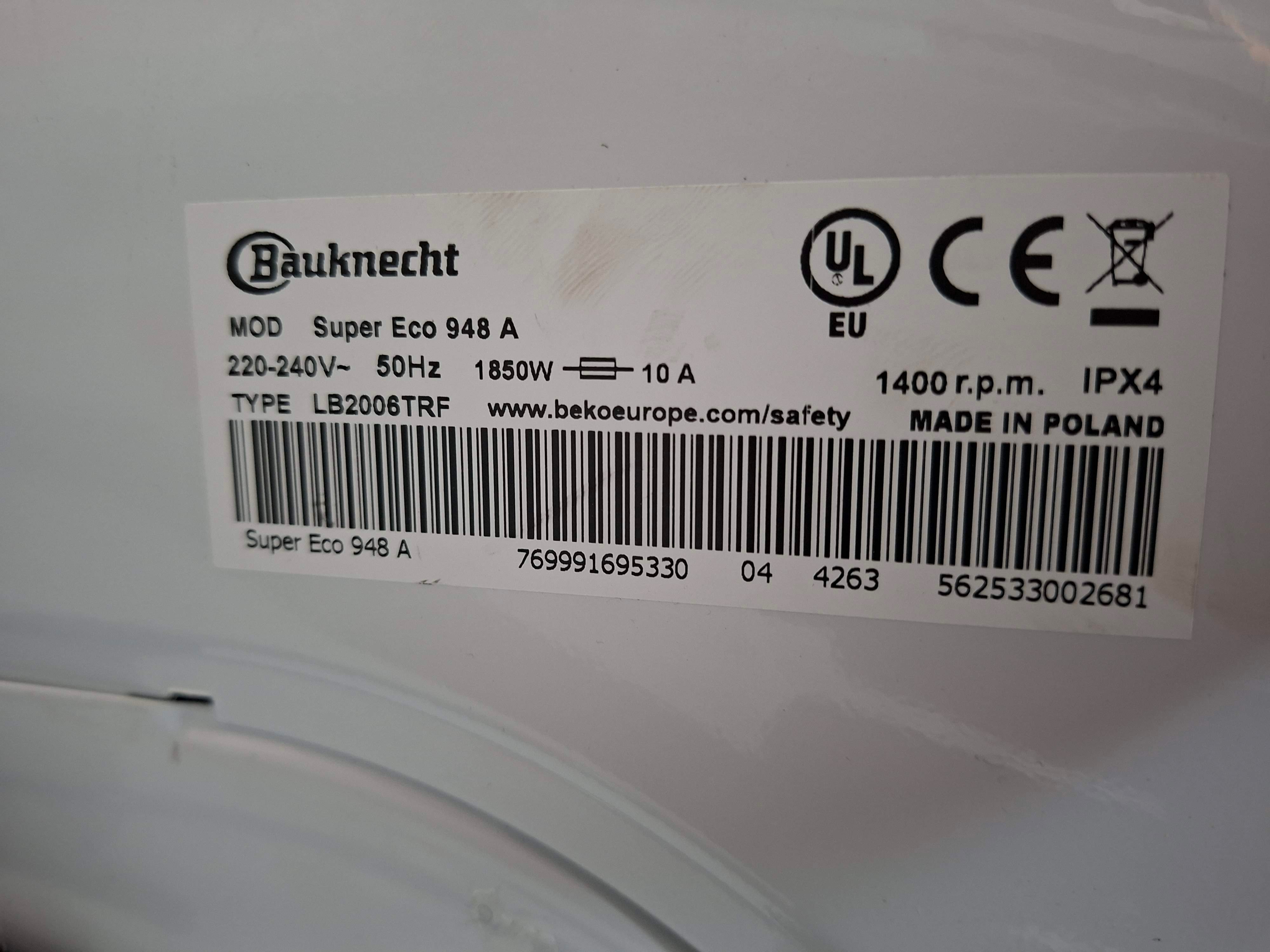 Veš mašina Bauknecht Super Eco 948 A, 9 kg