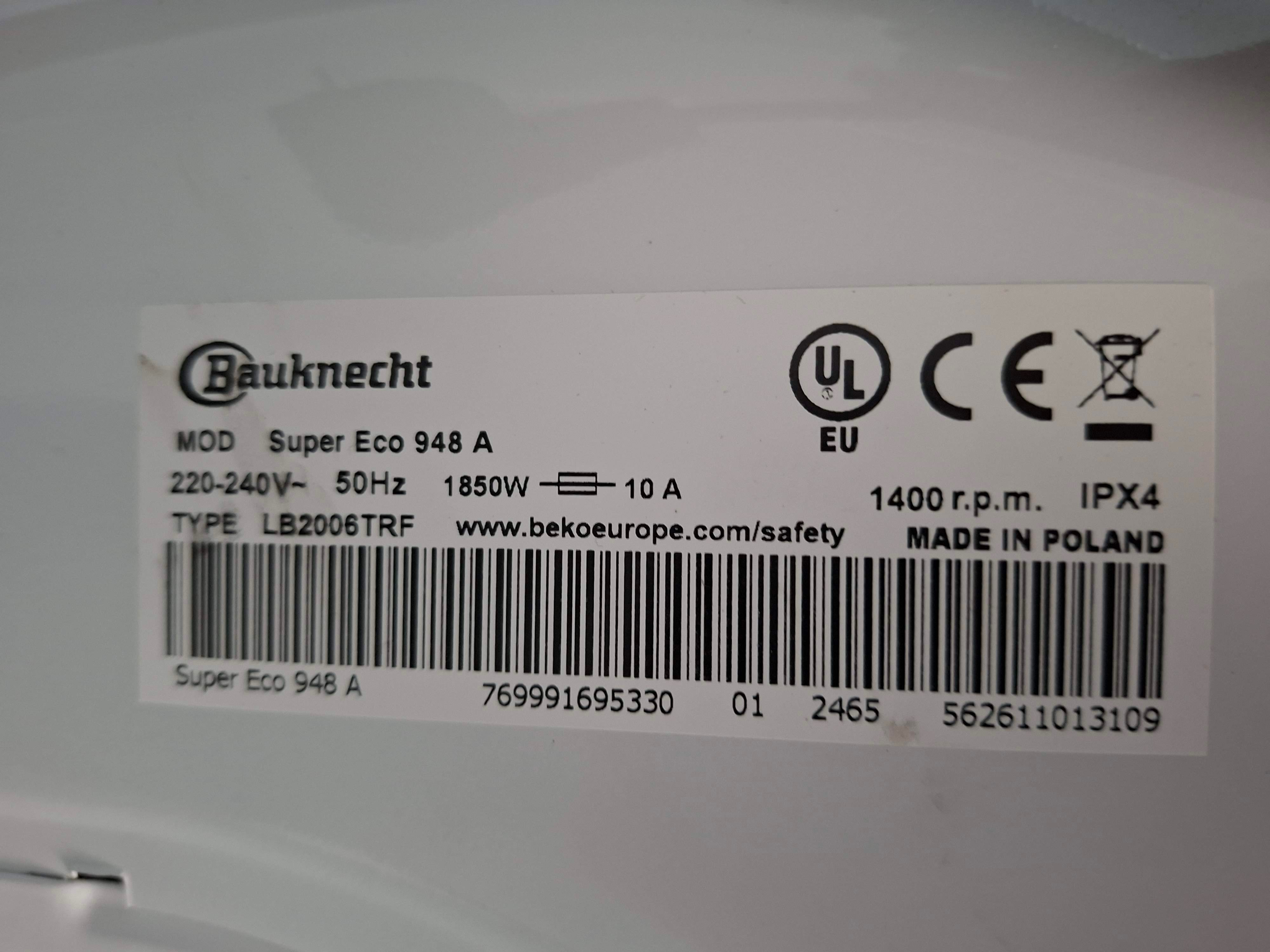 Veš mašina Bauknecht Super Eco 948 A, 9 kg