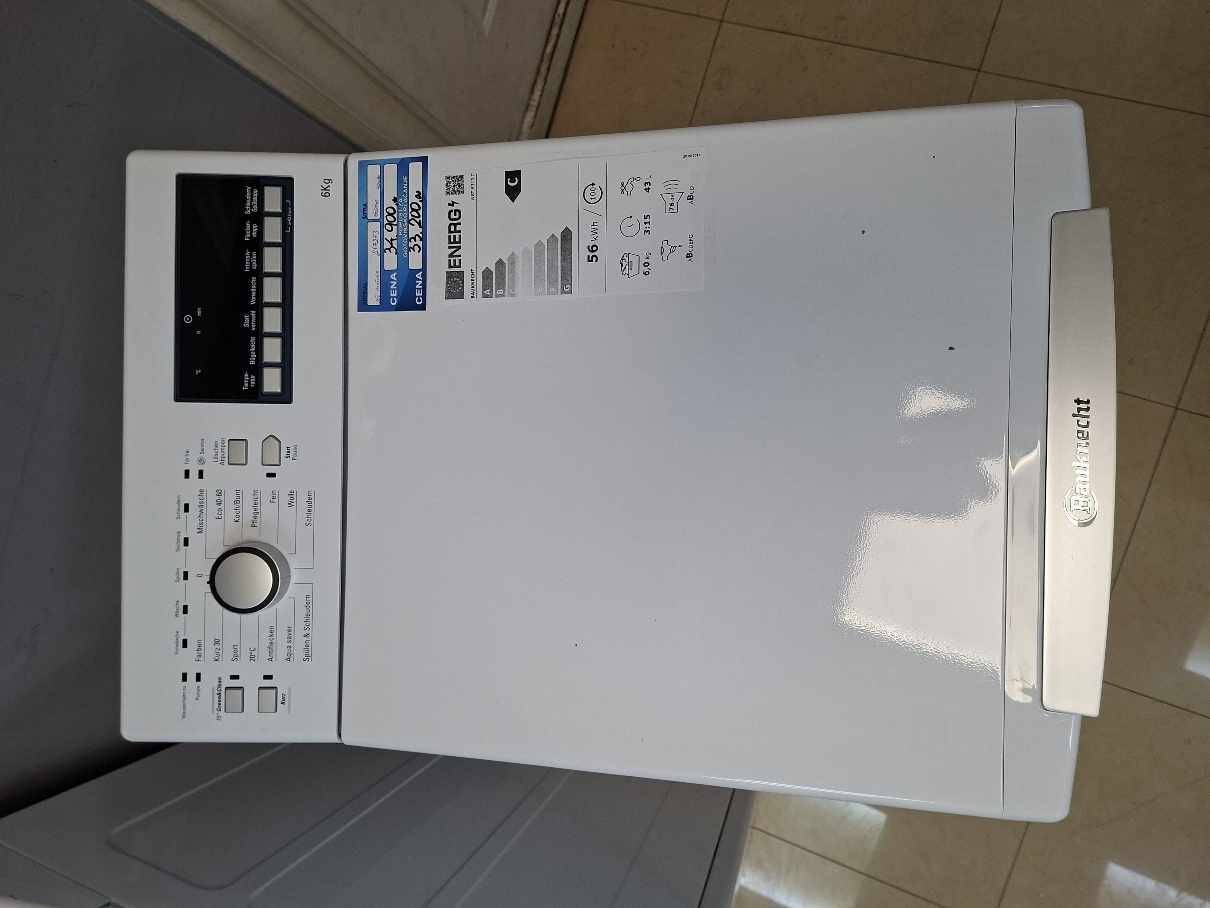 Veš mašina Bauknecht WAT 6313 C, 6 kg