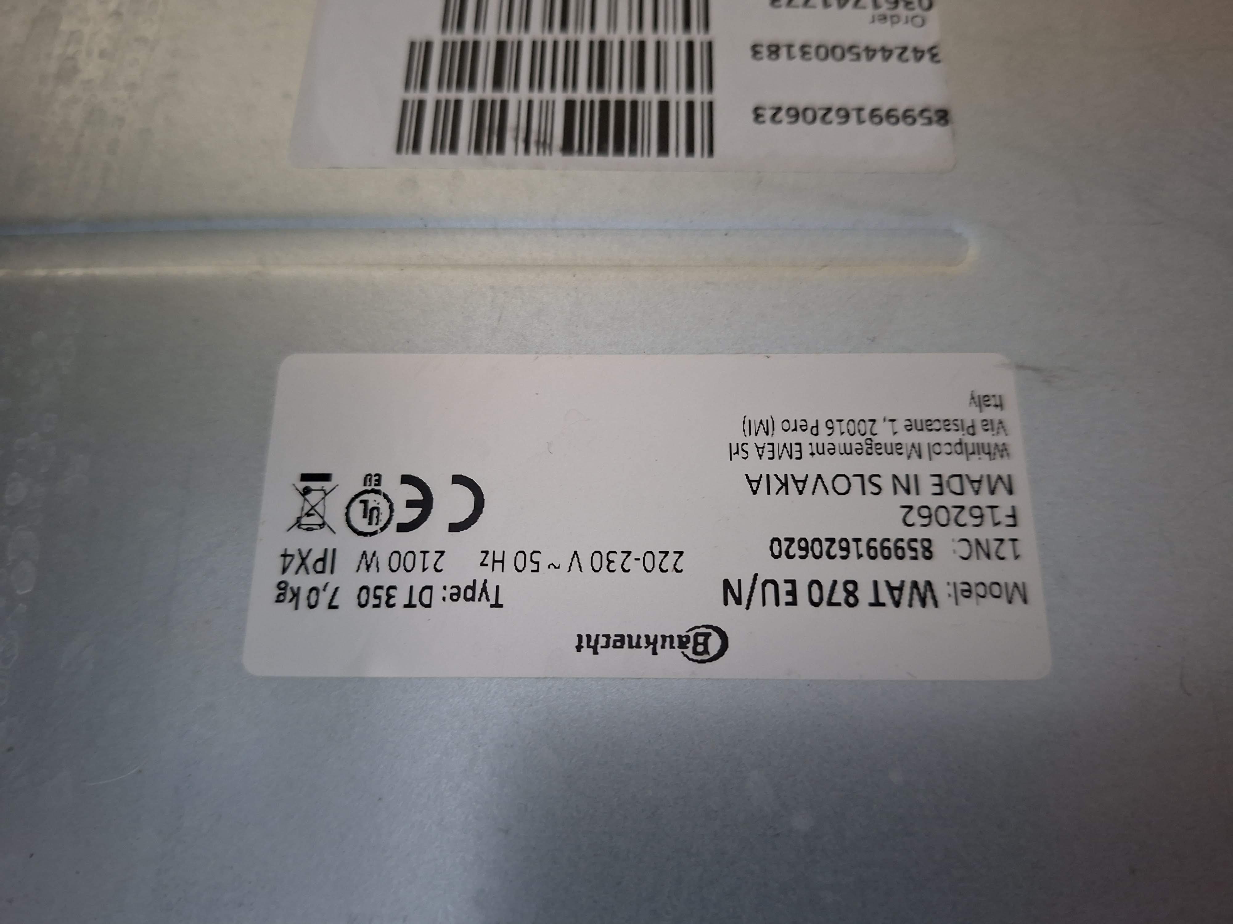 Veš mašina Bauknecht WAT 870 EU/N , 7 kg