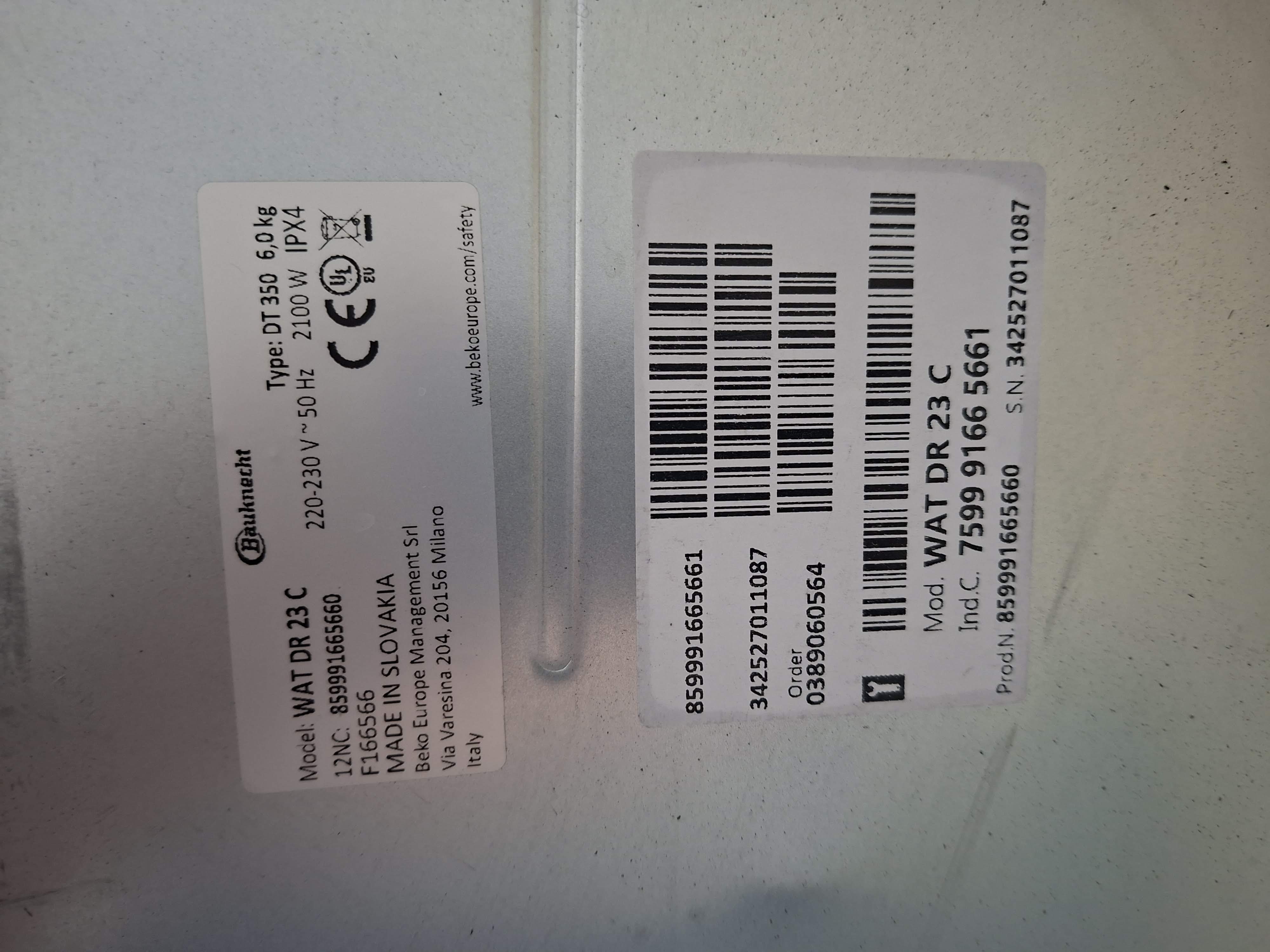 Veš mašina Bauknecht WAT DR 23 C, 