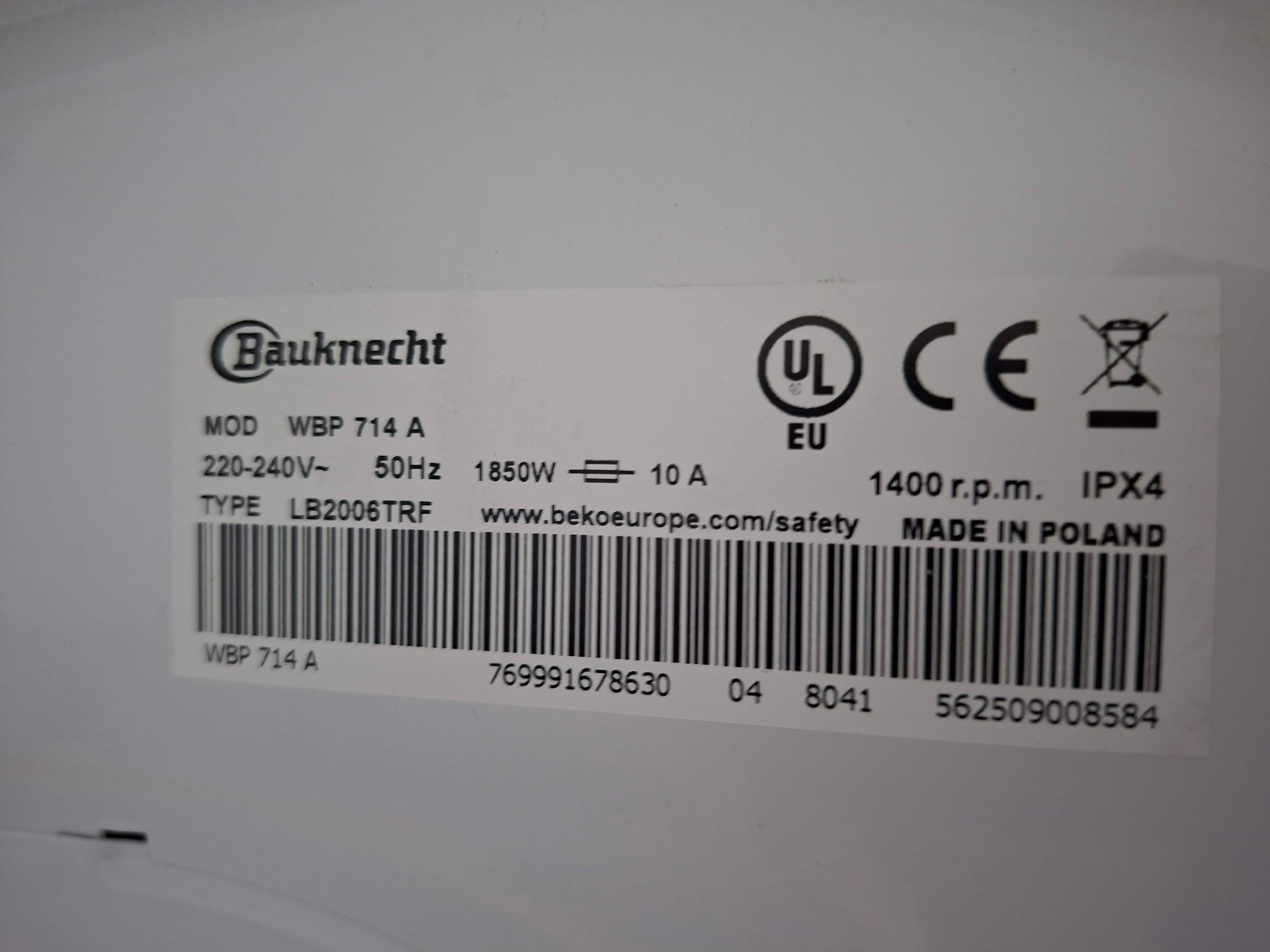 Veš mašina Bauknecht WBP 714 A, 7 kg