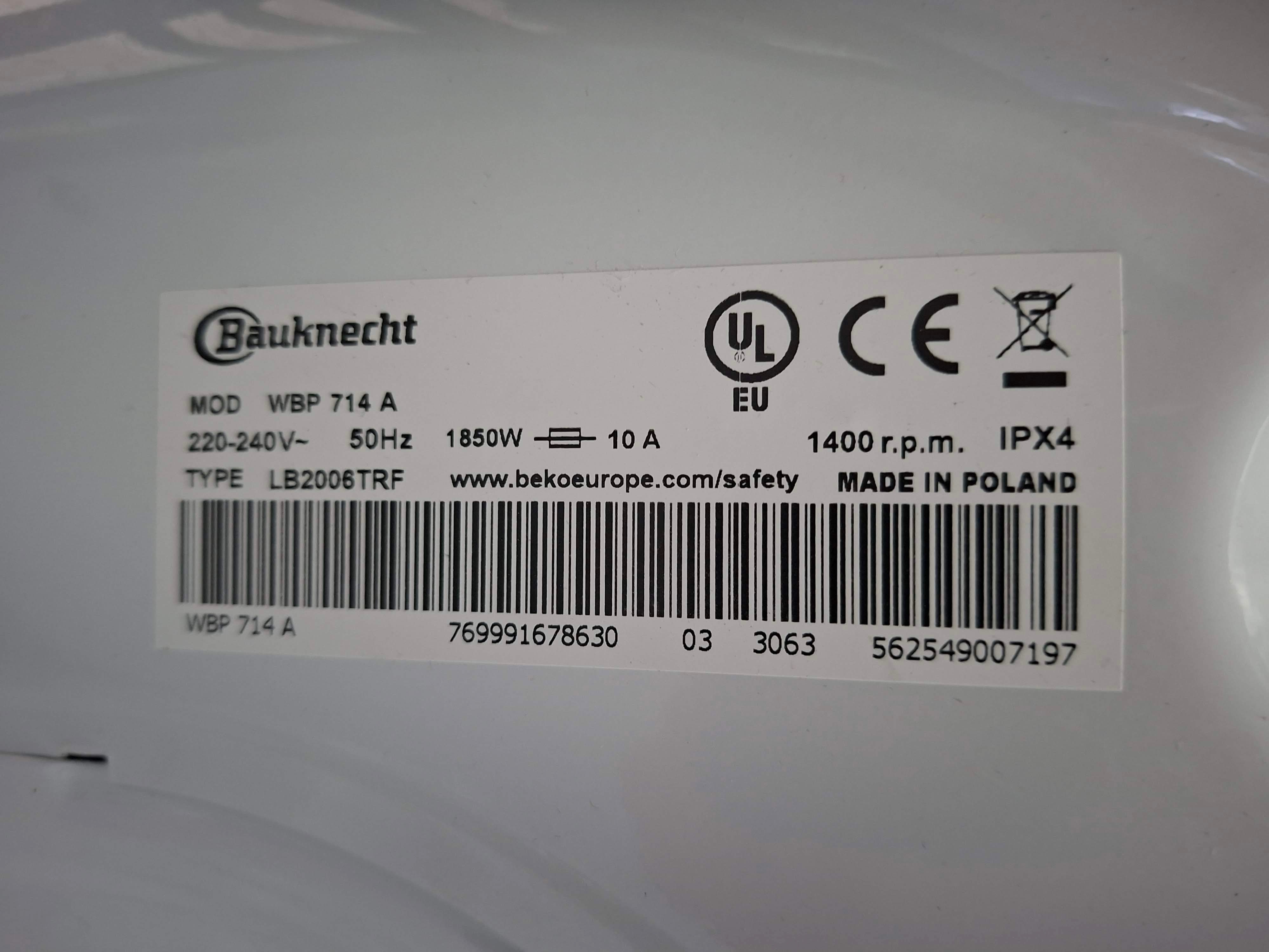 Veš mašina Bauknecht WBP 714 A, 7 kg