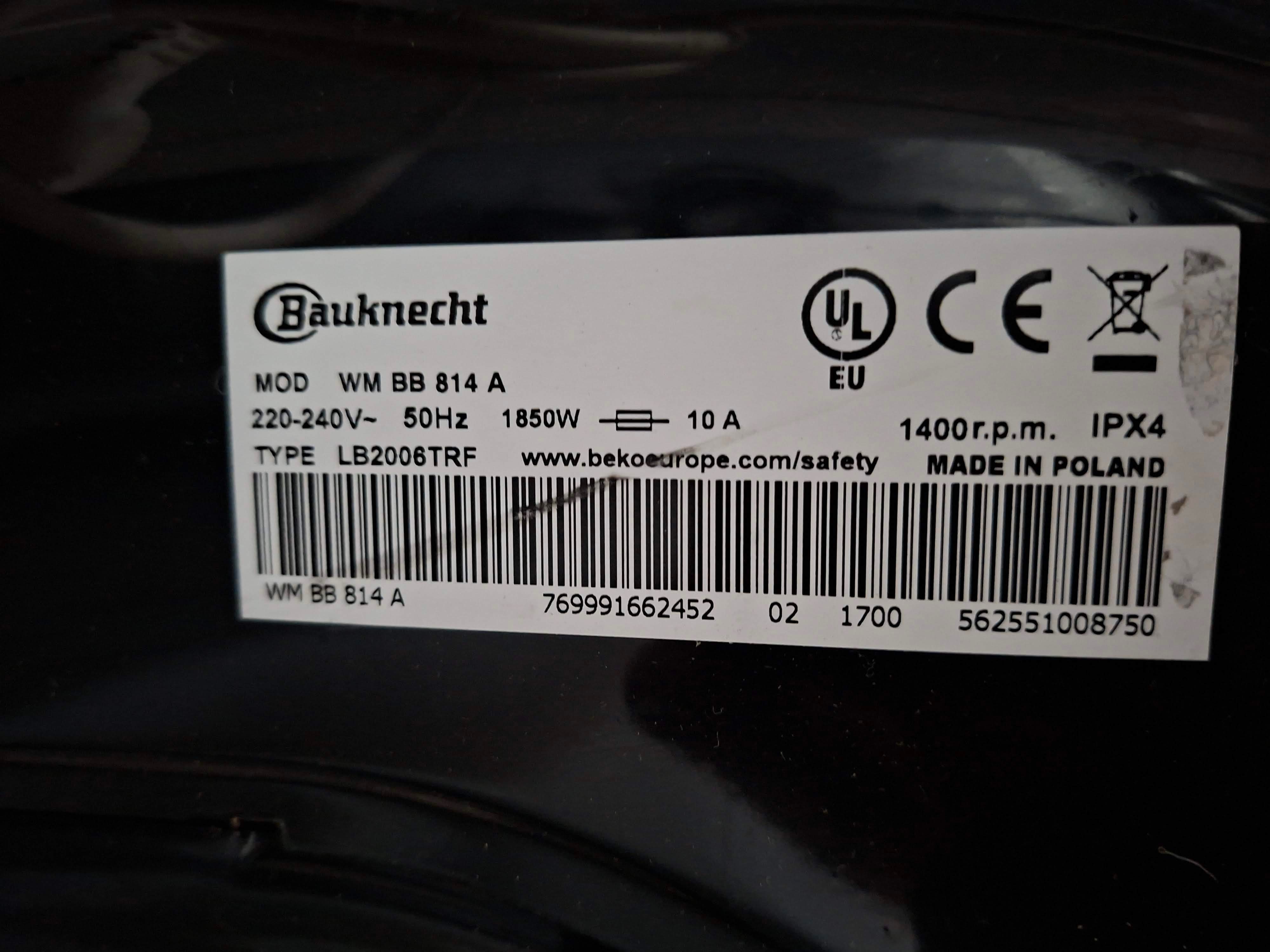 Veš mašina Bauknecht WM BB 814 A , 9 kg