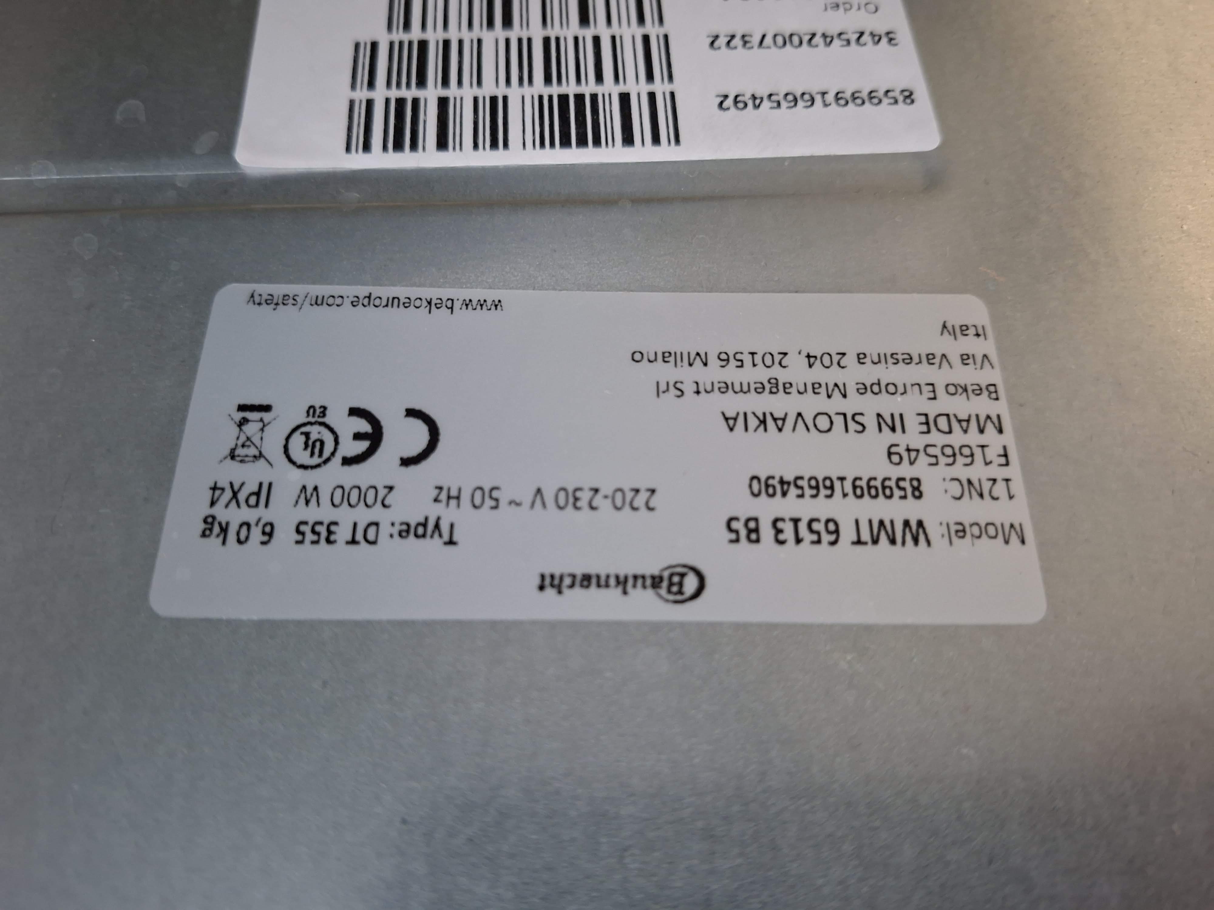 Veš Mašina Bauknecht WMT 6513 B5 , 6 kg