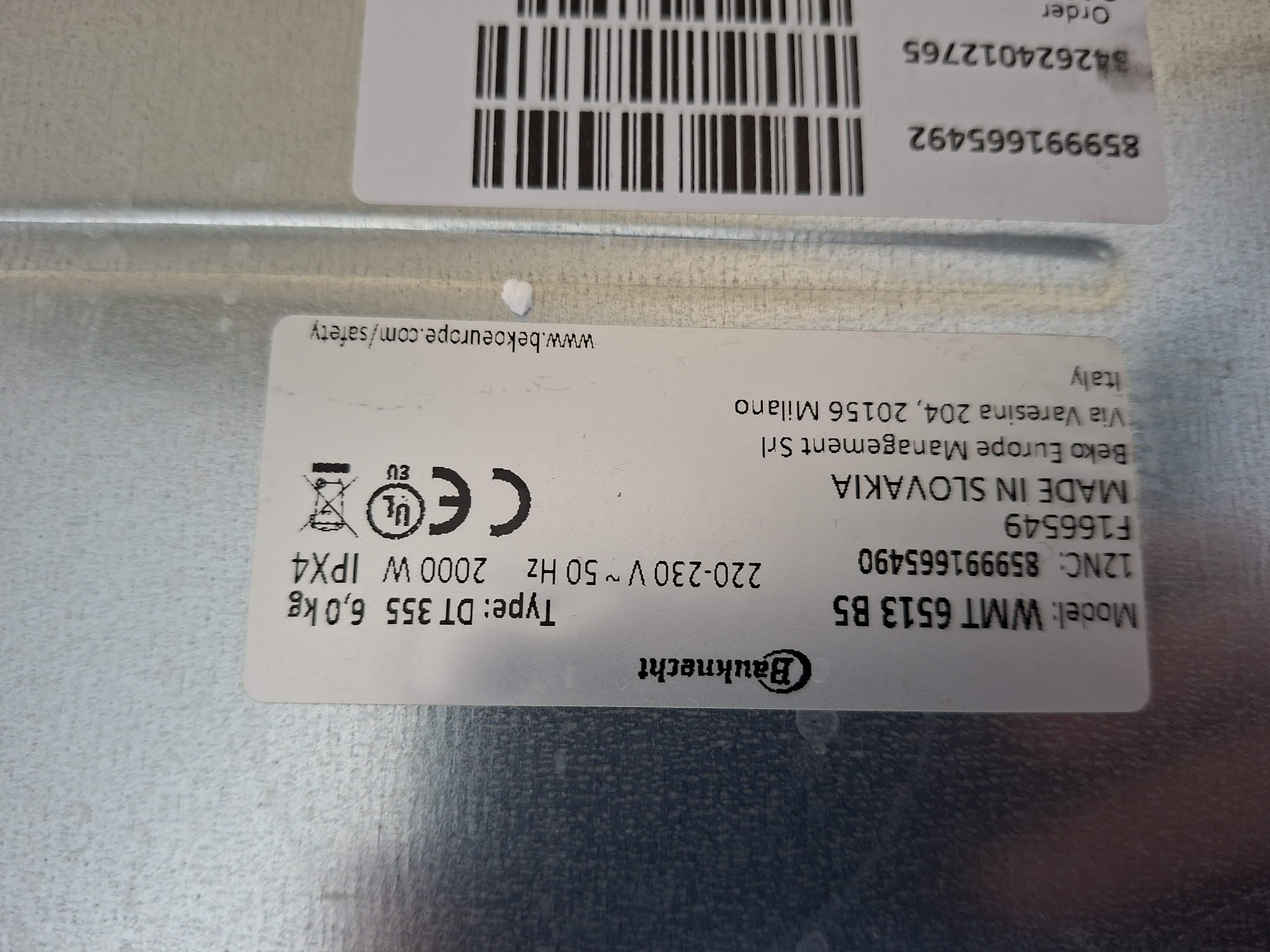 Veš Mašina Bauknecht WMT 6513 B5 , 6 kg