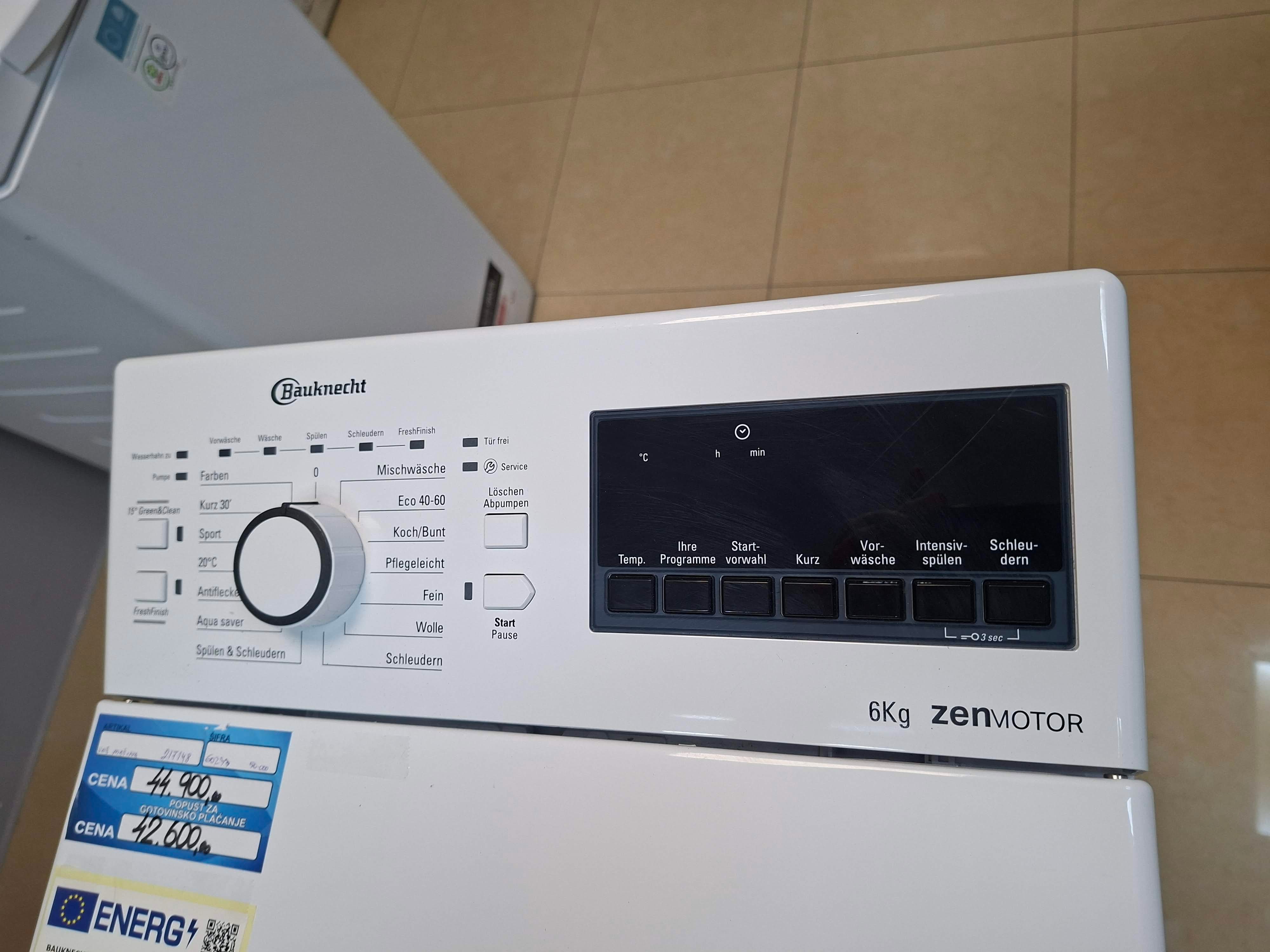 Veš mašina Bauknecht WMT Pro Eco 6ZB, 6kg, Zen motor