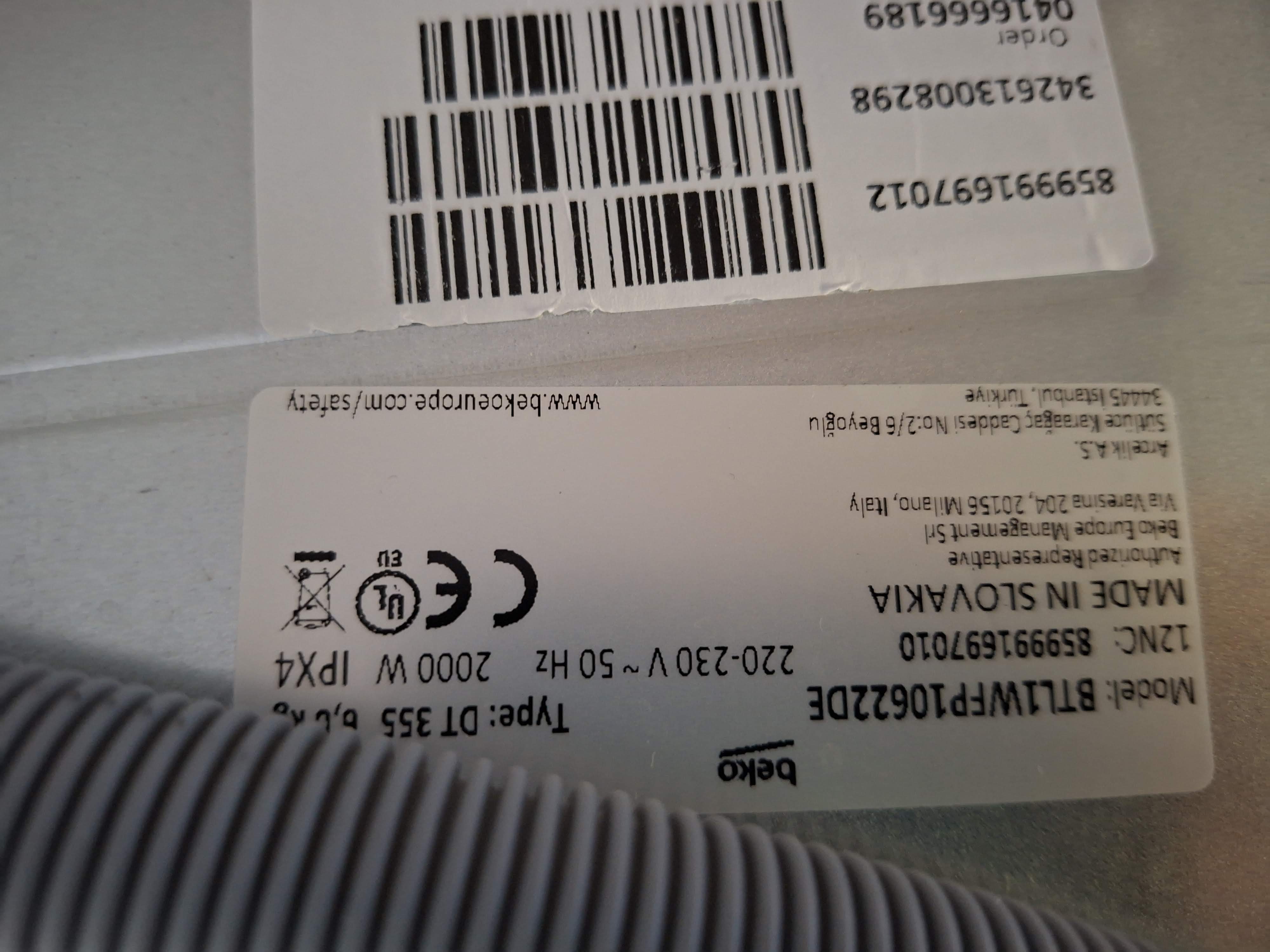 Veš mašina Beko BTL1WFP10622DE, 6kg