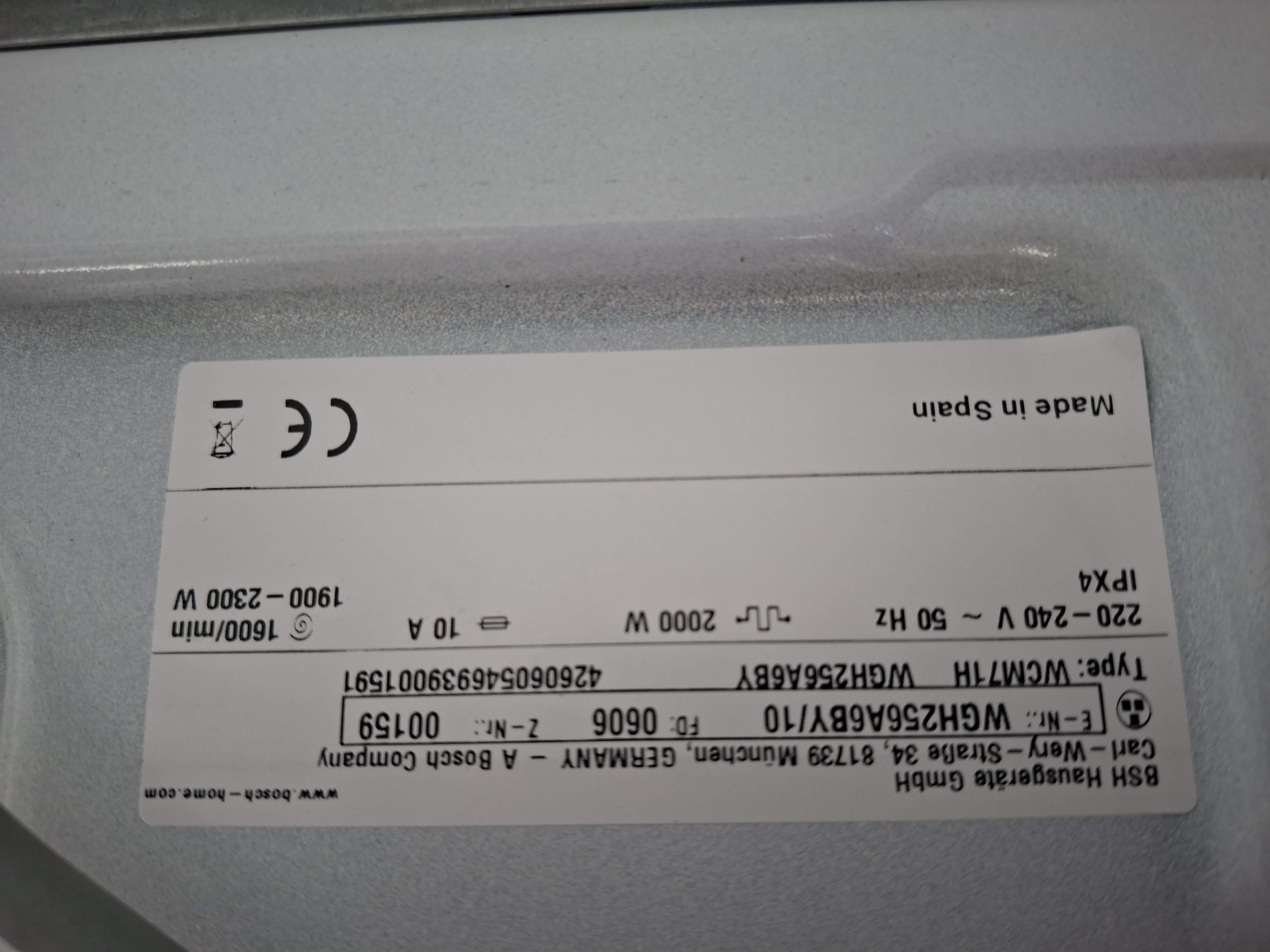 Veš mašina Bosch serija 6 WGH256A6BY ,  10 kg.