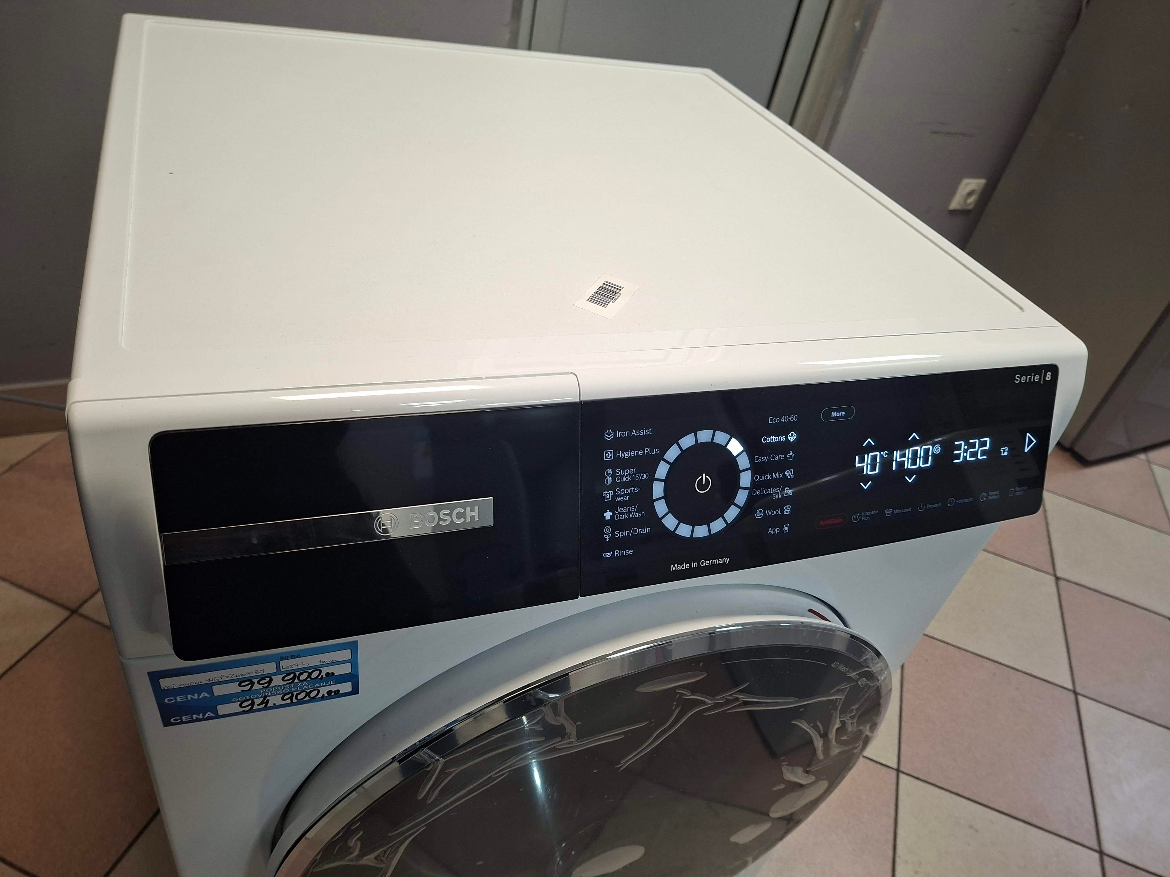 Veš mašina Bosch serija 8 WGB24400BY ,  9 kg.