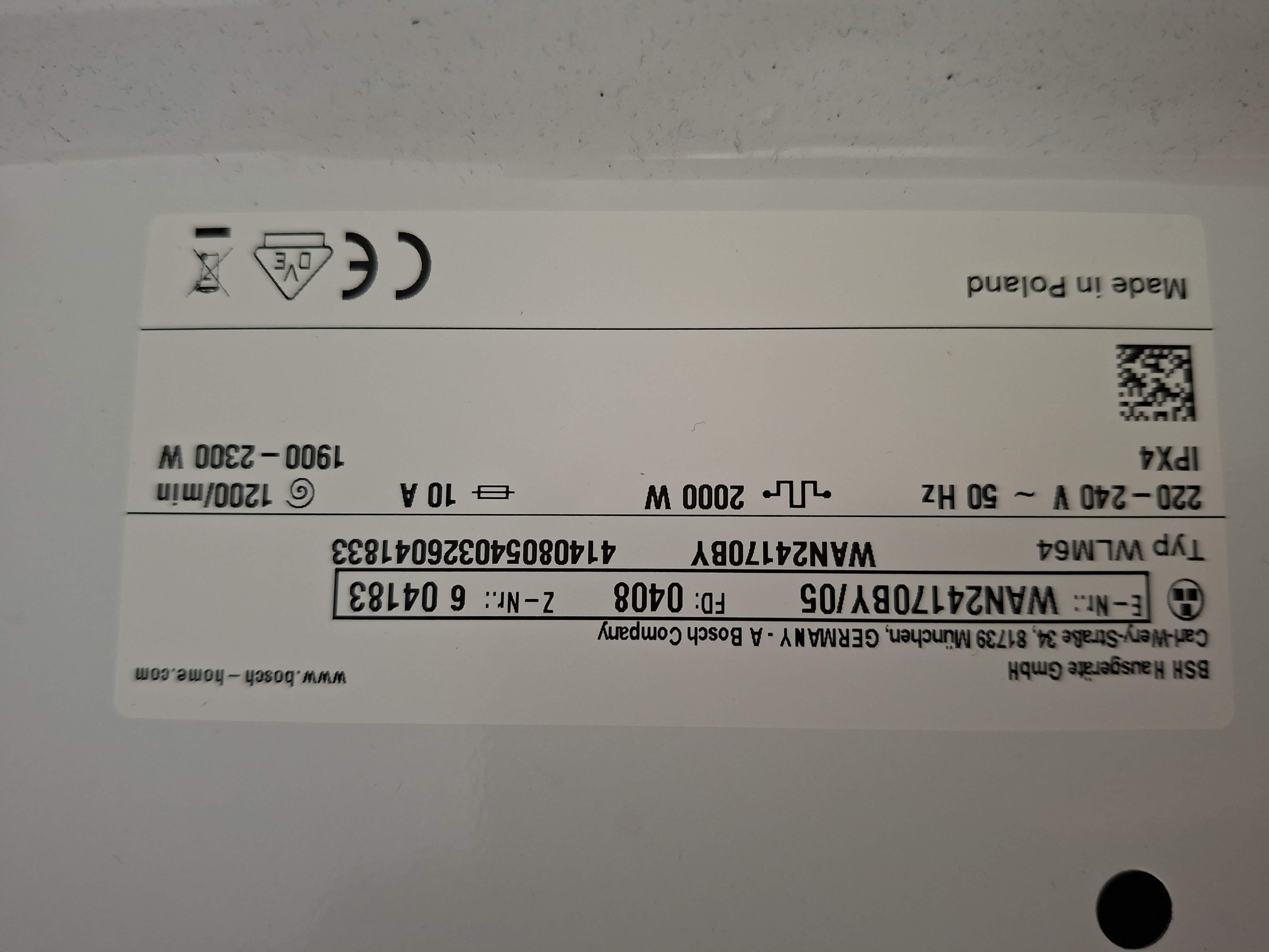Ves masina Bosch WAN24170BY , 8 kg