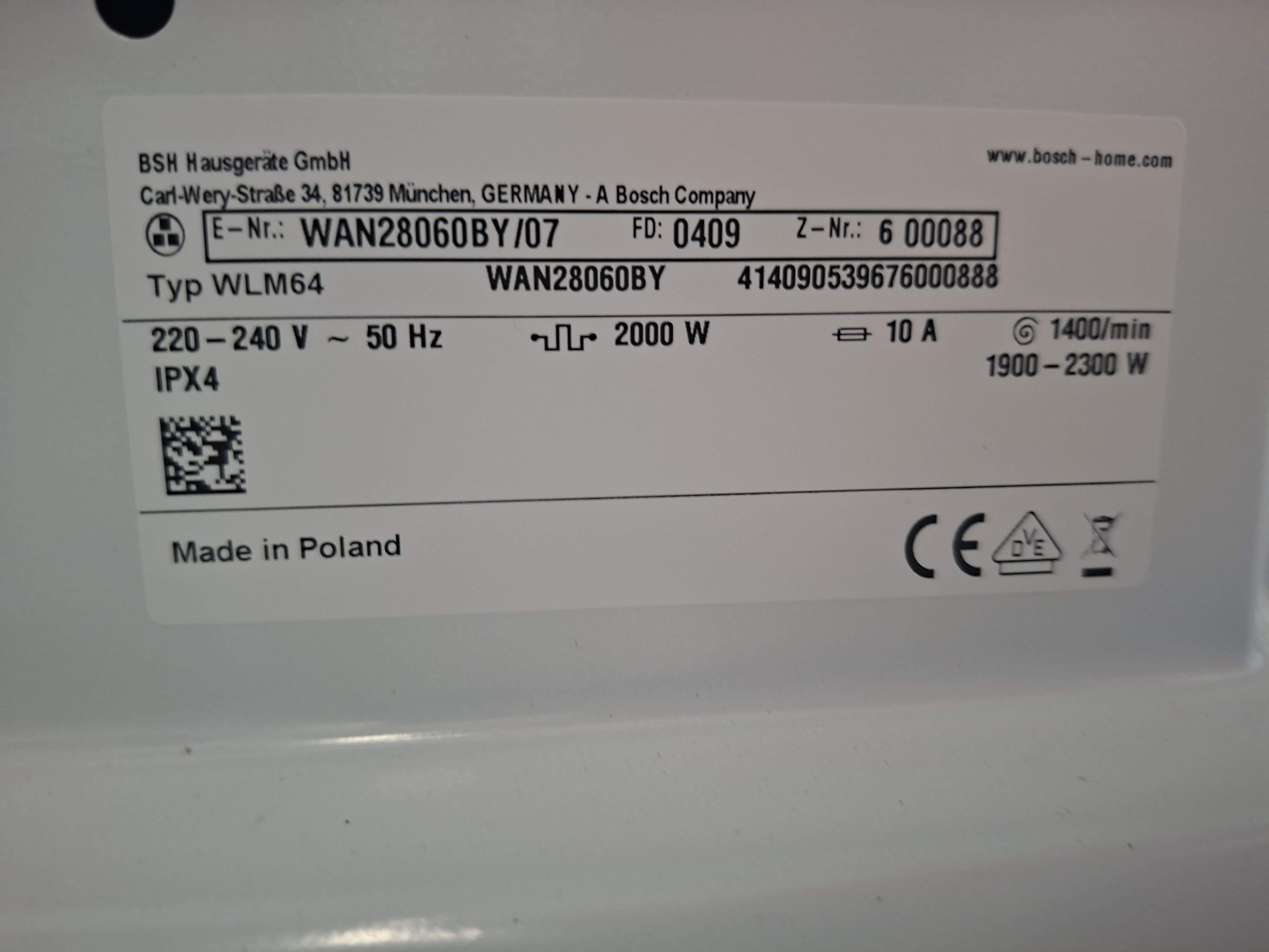 Ves masina Bosch WAN28060BY , 8 kg