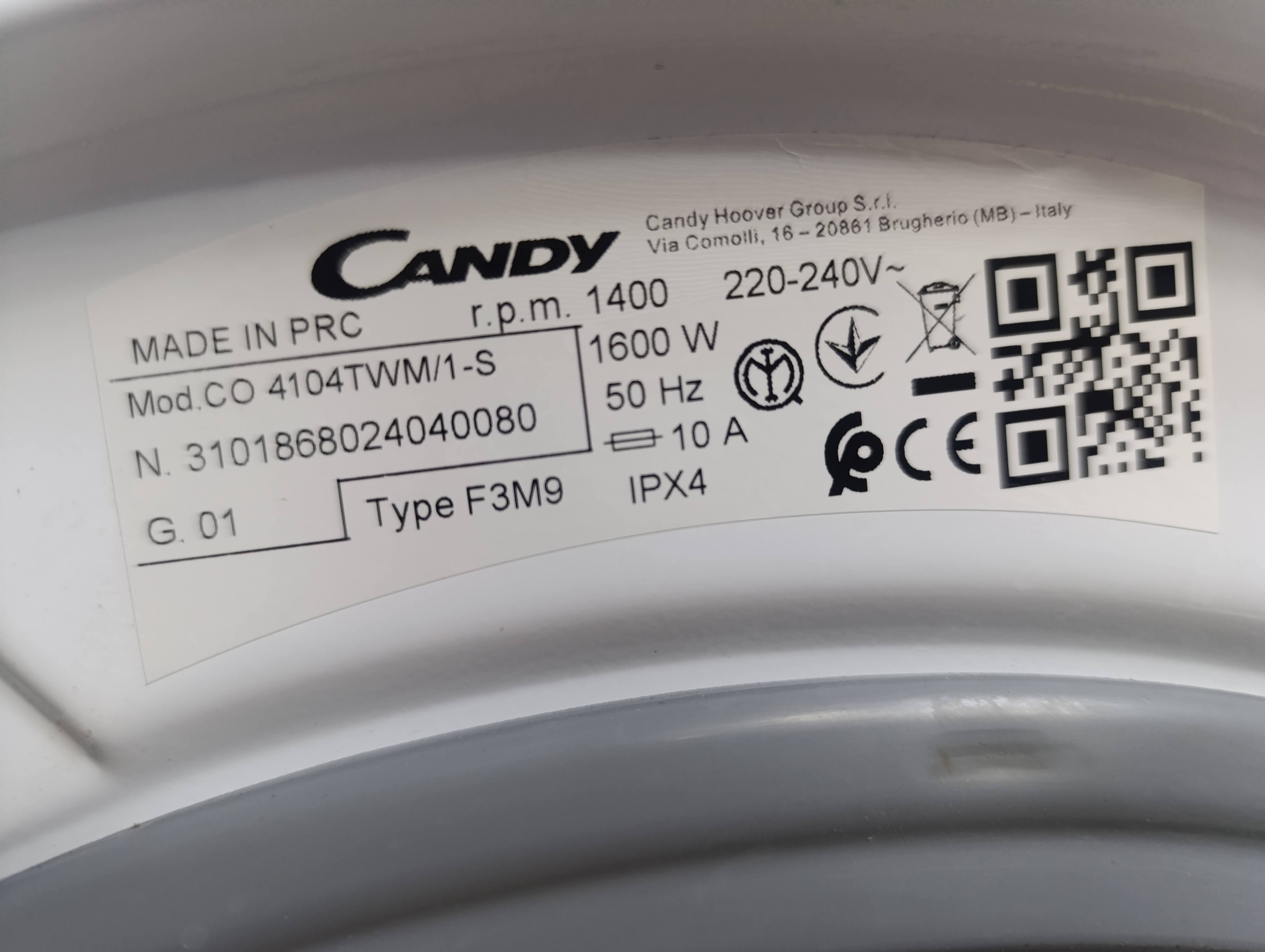 Veš mašina Candy CO 4104TWM/1-S , 10 kg.