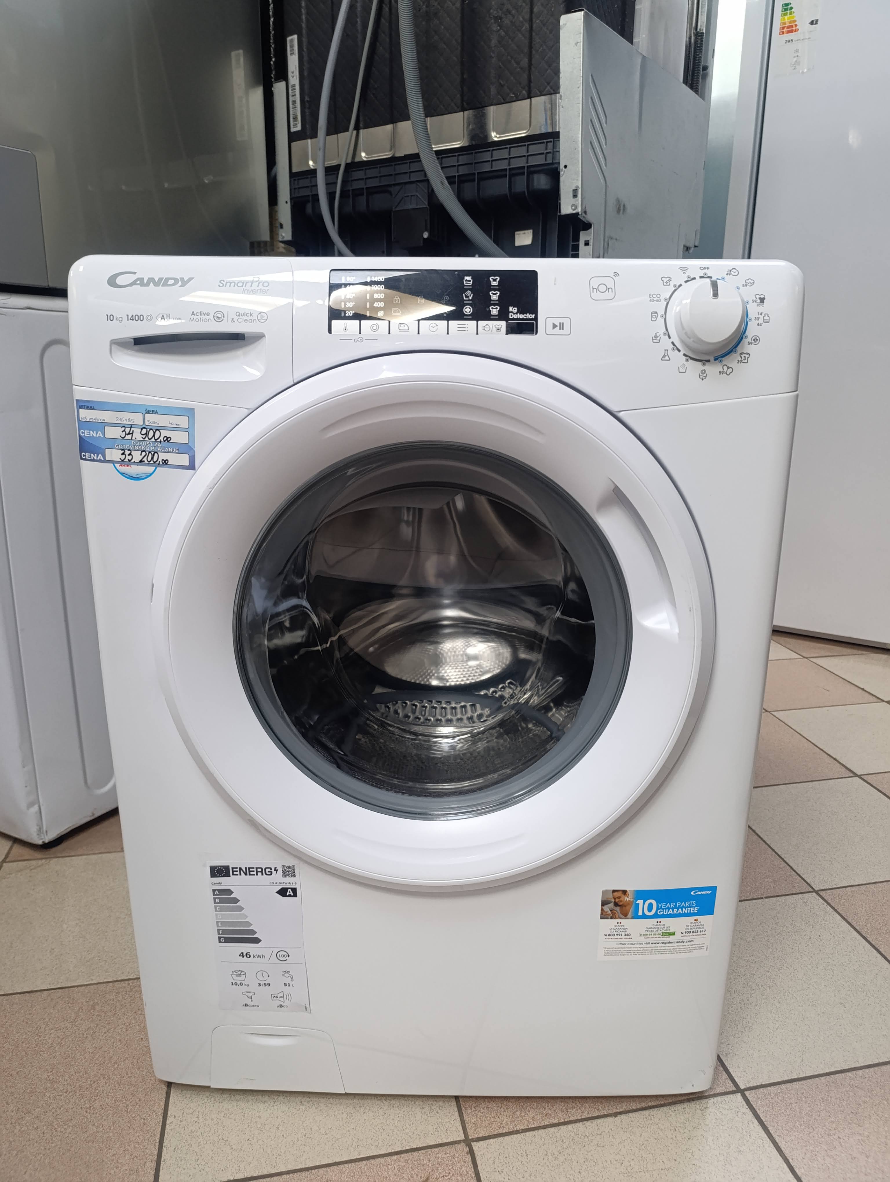Veš mašina Candy CO 4104TWM/1-S , 10 kg.