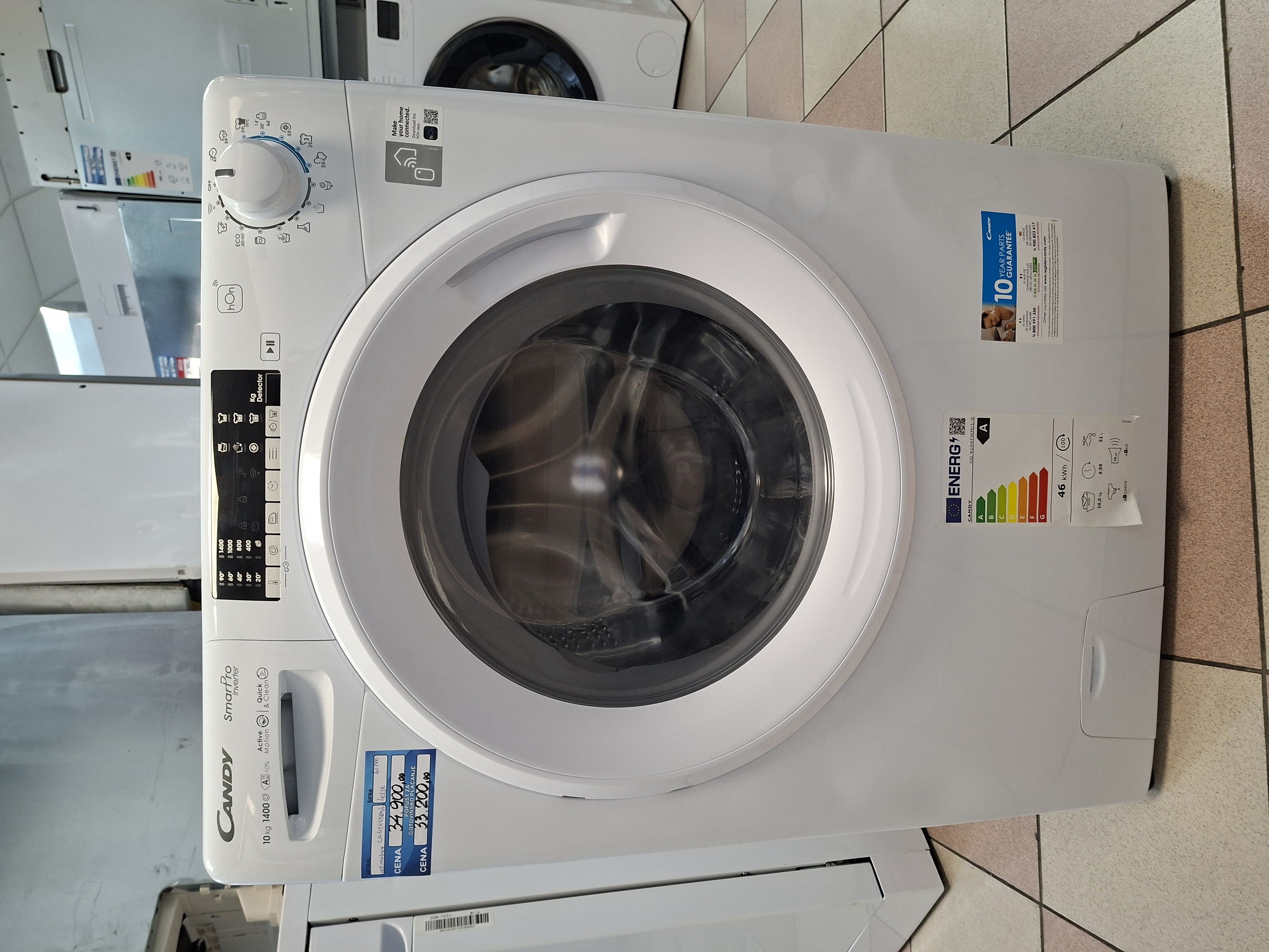 Veš mašina Candy CO 4104TWM/1-S , 10 kg.