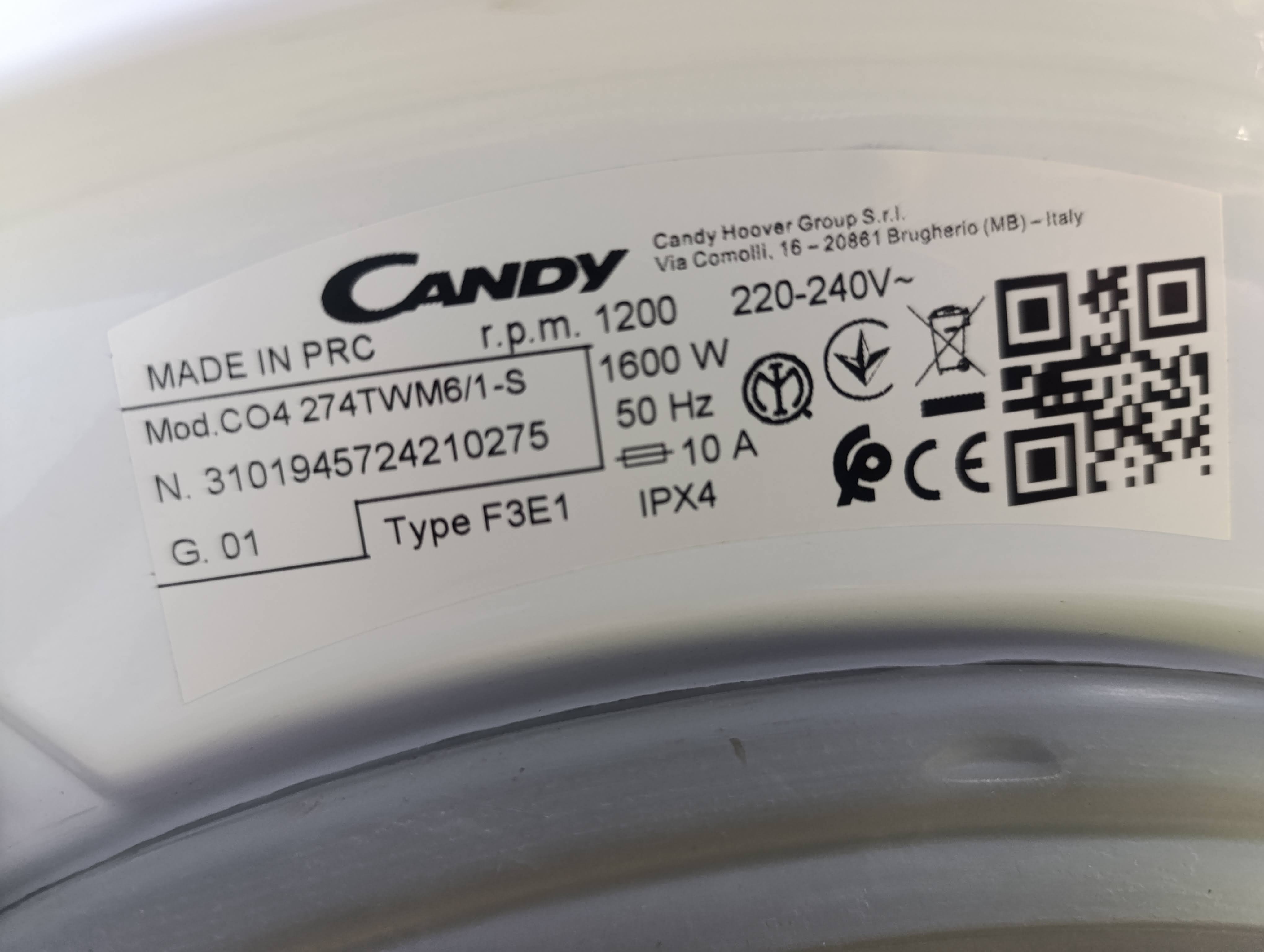 Veš mašina Candy CO4 274TWM6/1-S , 7 kg, slim
