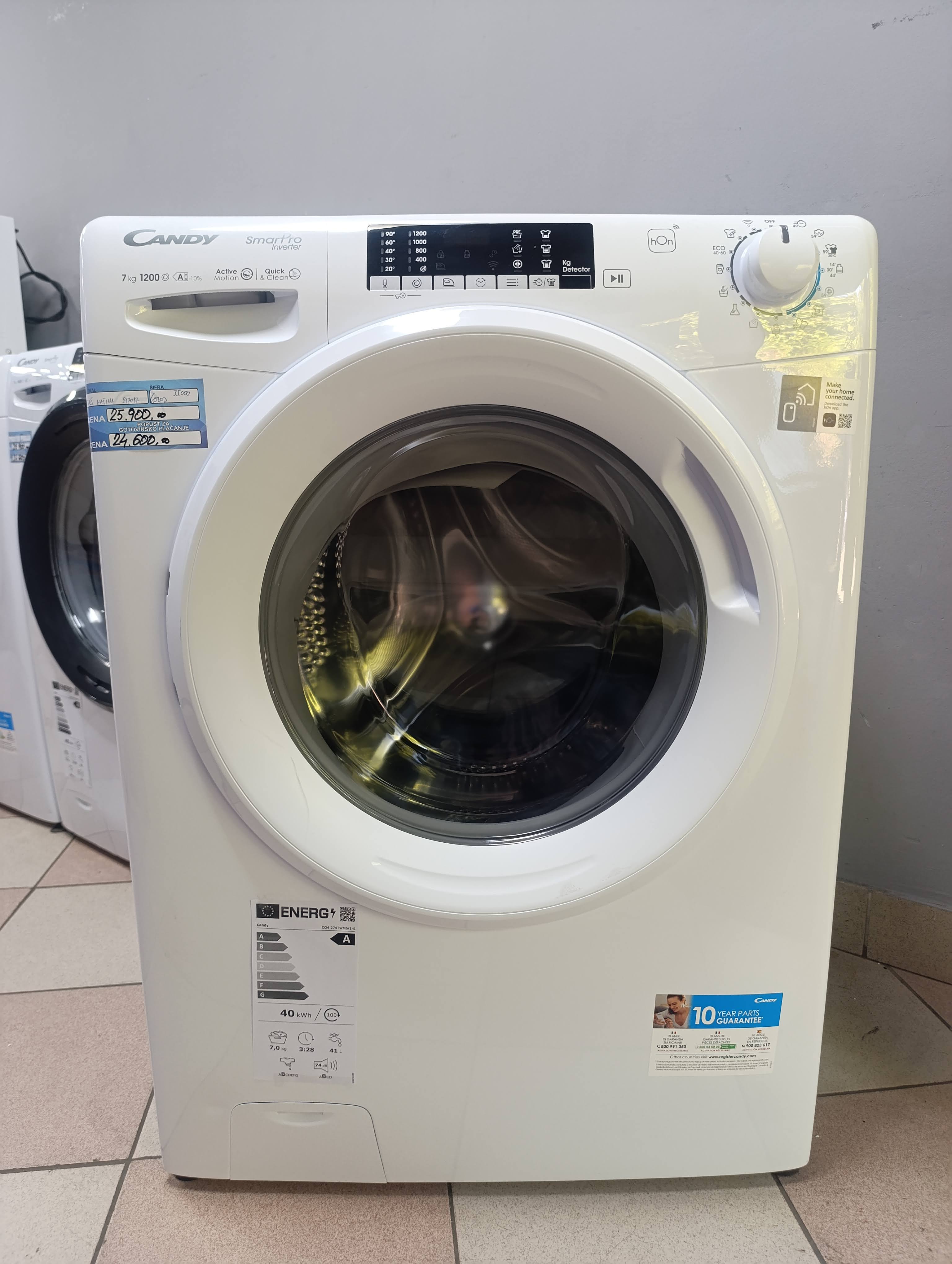 Veš mašina Candy CO4 274TWM6/1-S , 7 kg, slim