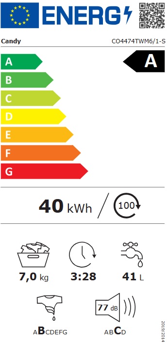 Veš mašina Candy CO4474TWM6/1-S , 7 kg, slim