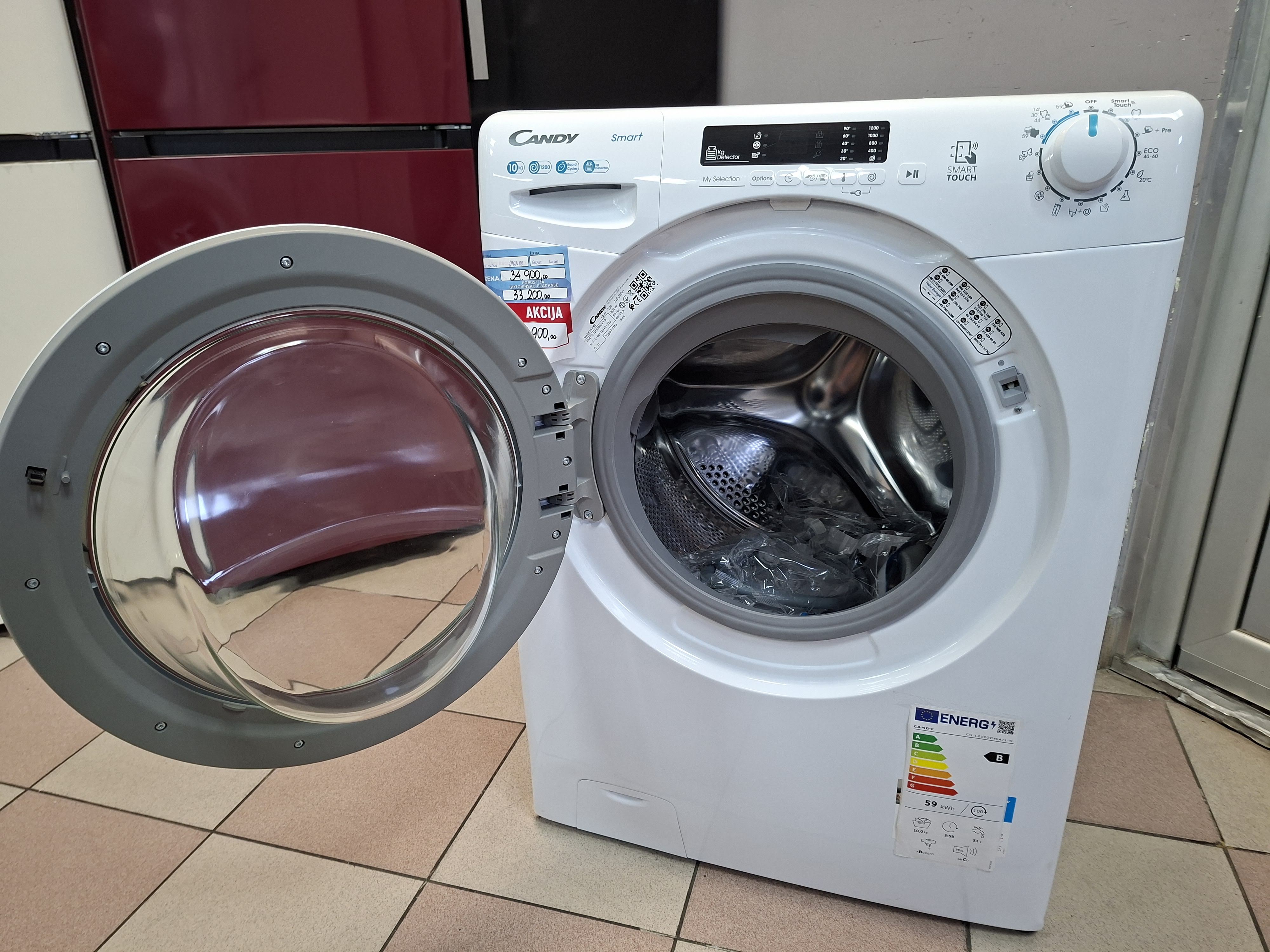 Veš mašina Candy  CS 12102DW4/1-S , 10 kg.