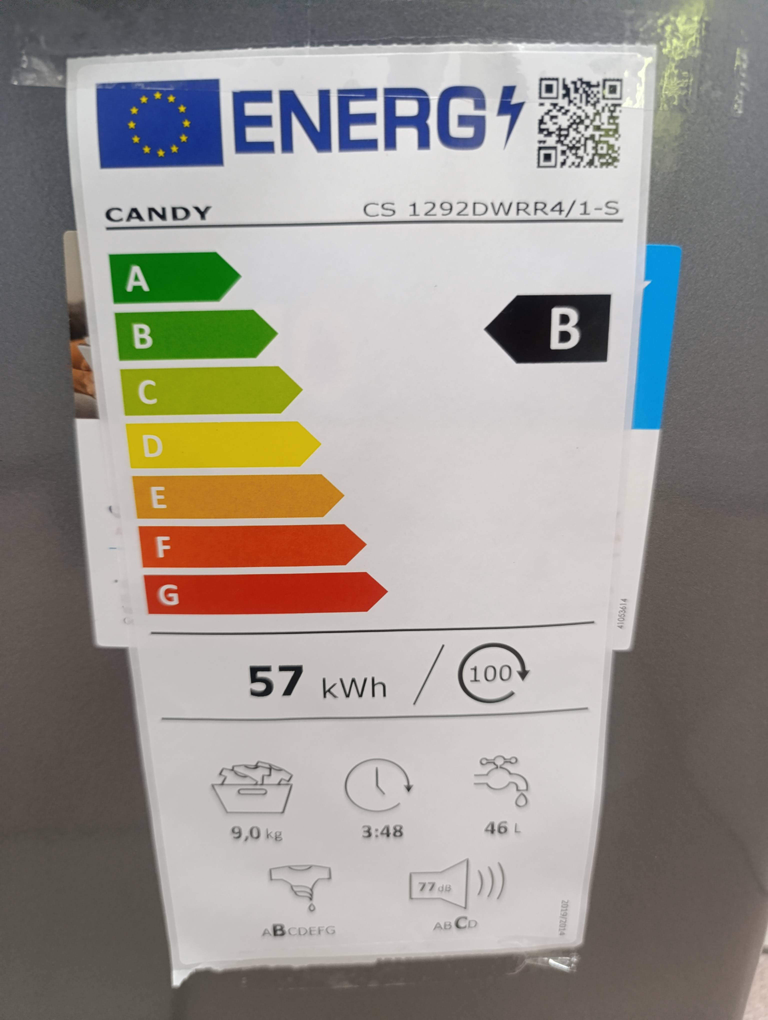 Veš mašina Candy CS 1292DWRR4/1-S  (2) , 9 kg.