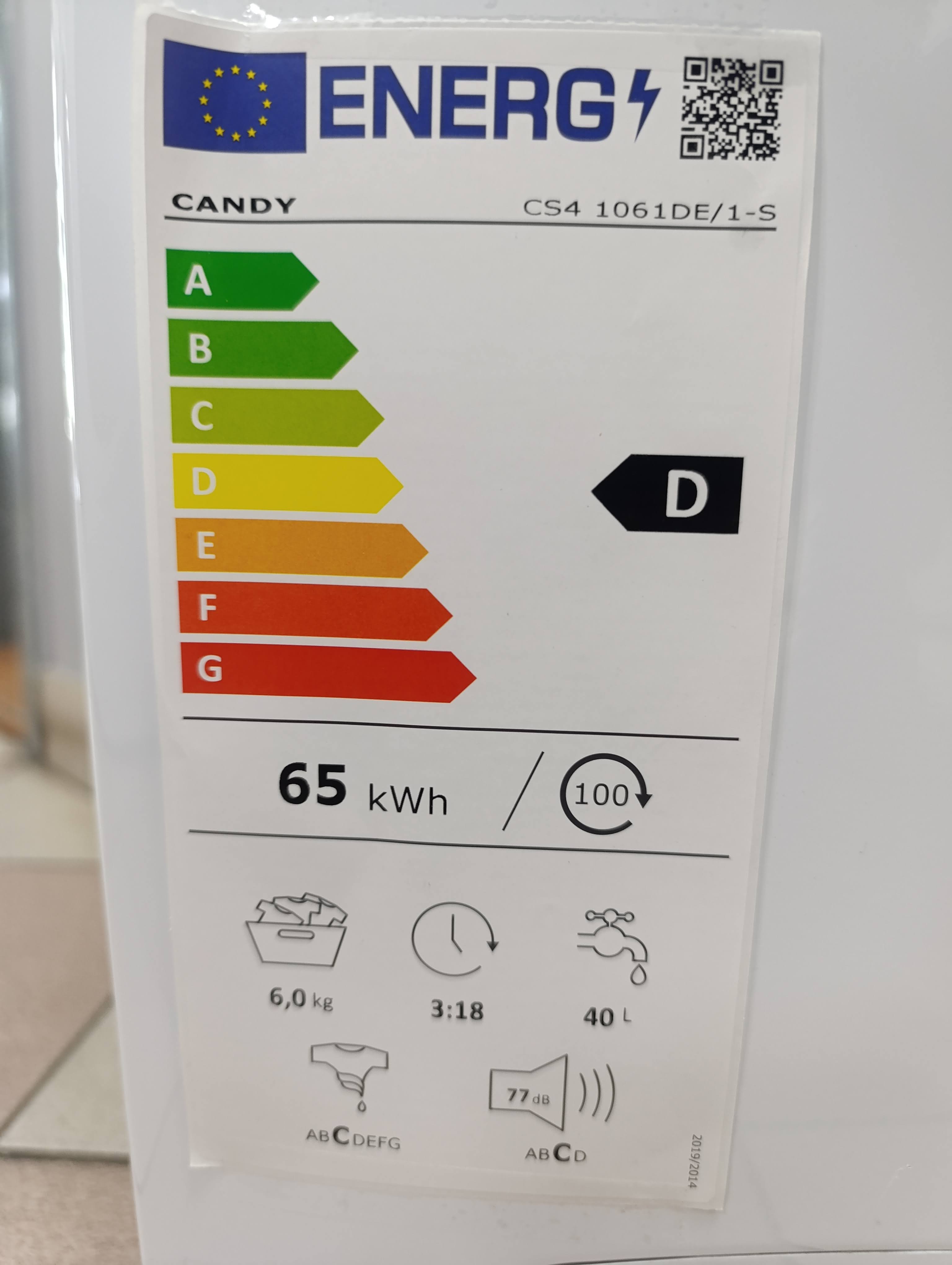 Veš mašina Candy CS4 1061DE/1-S,  6 kg, slim