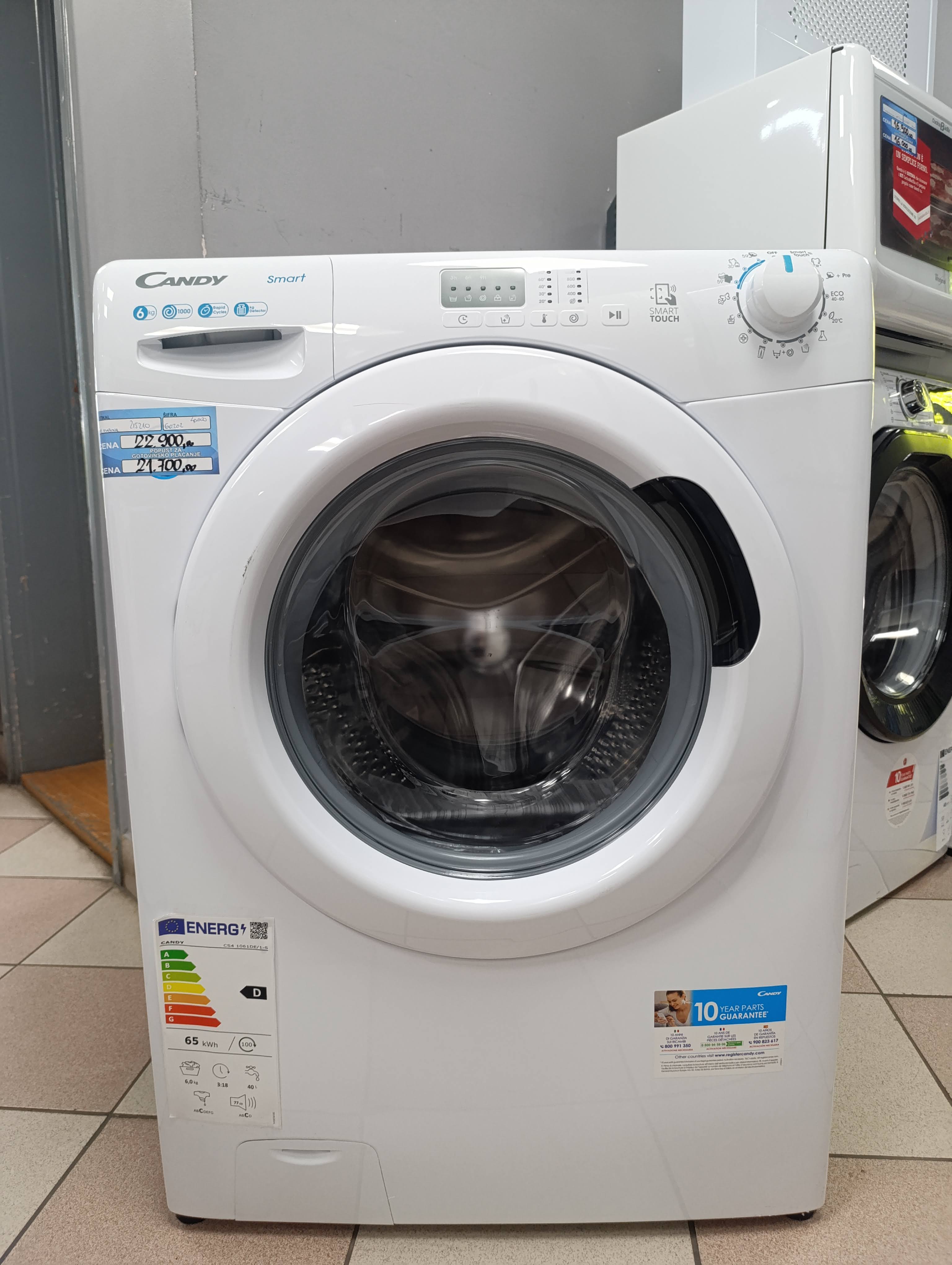 Veš mašina Candy CS4 1061DE/1-S,  6 kg, slim