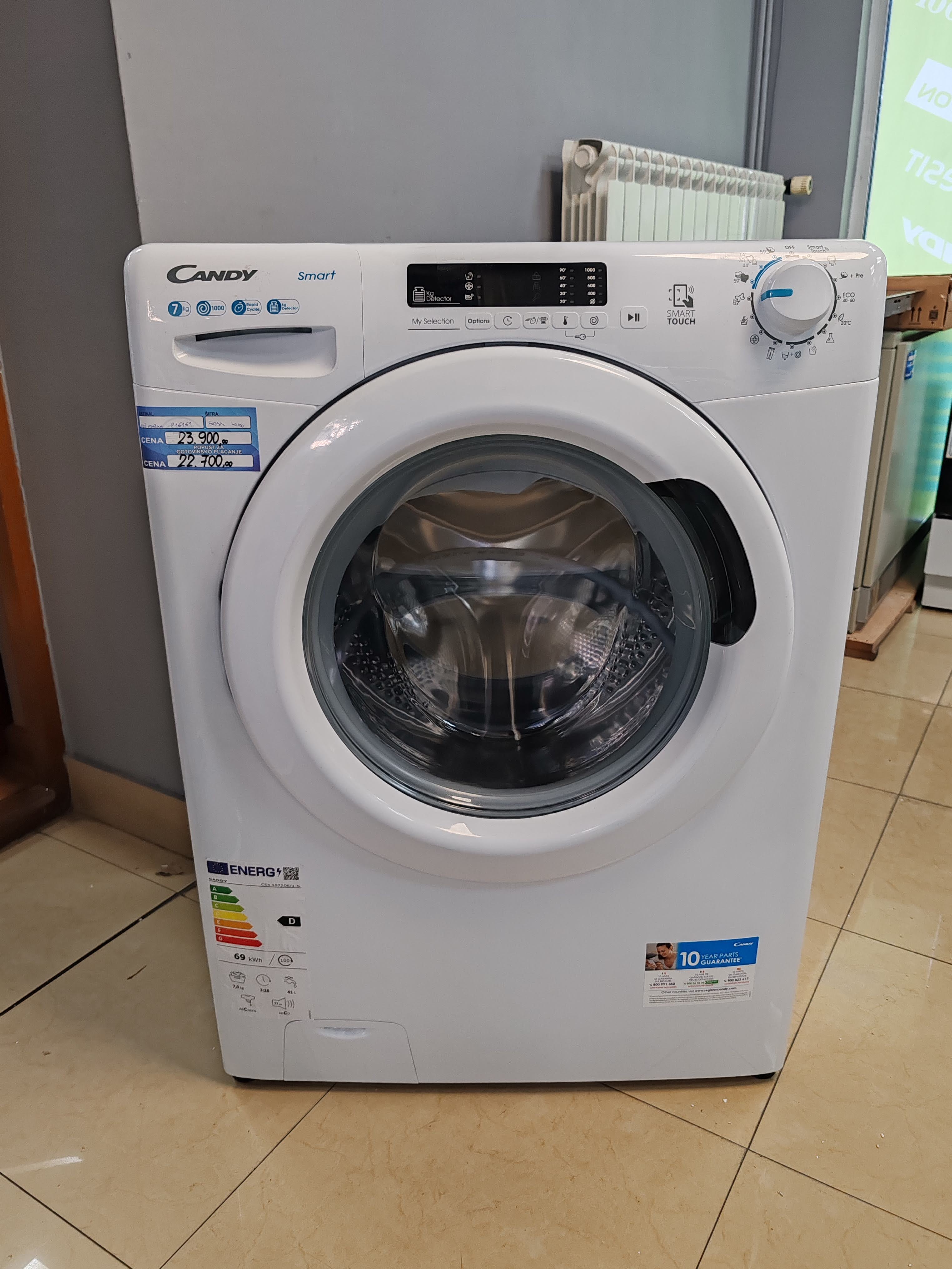 Veš mašina Candy CS4 1072DE/1-S (2) , 7kg, slim
