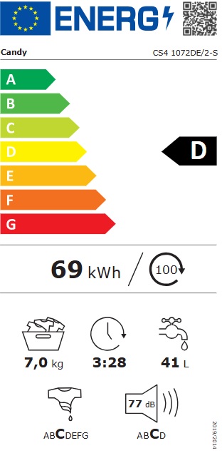 Veš mašina Candy CS4 1072DE/1-S (2), 7kg, slim
