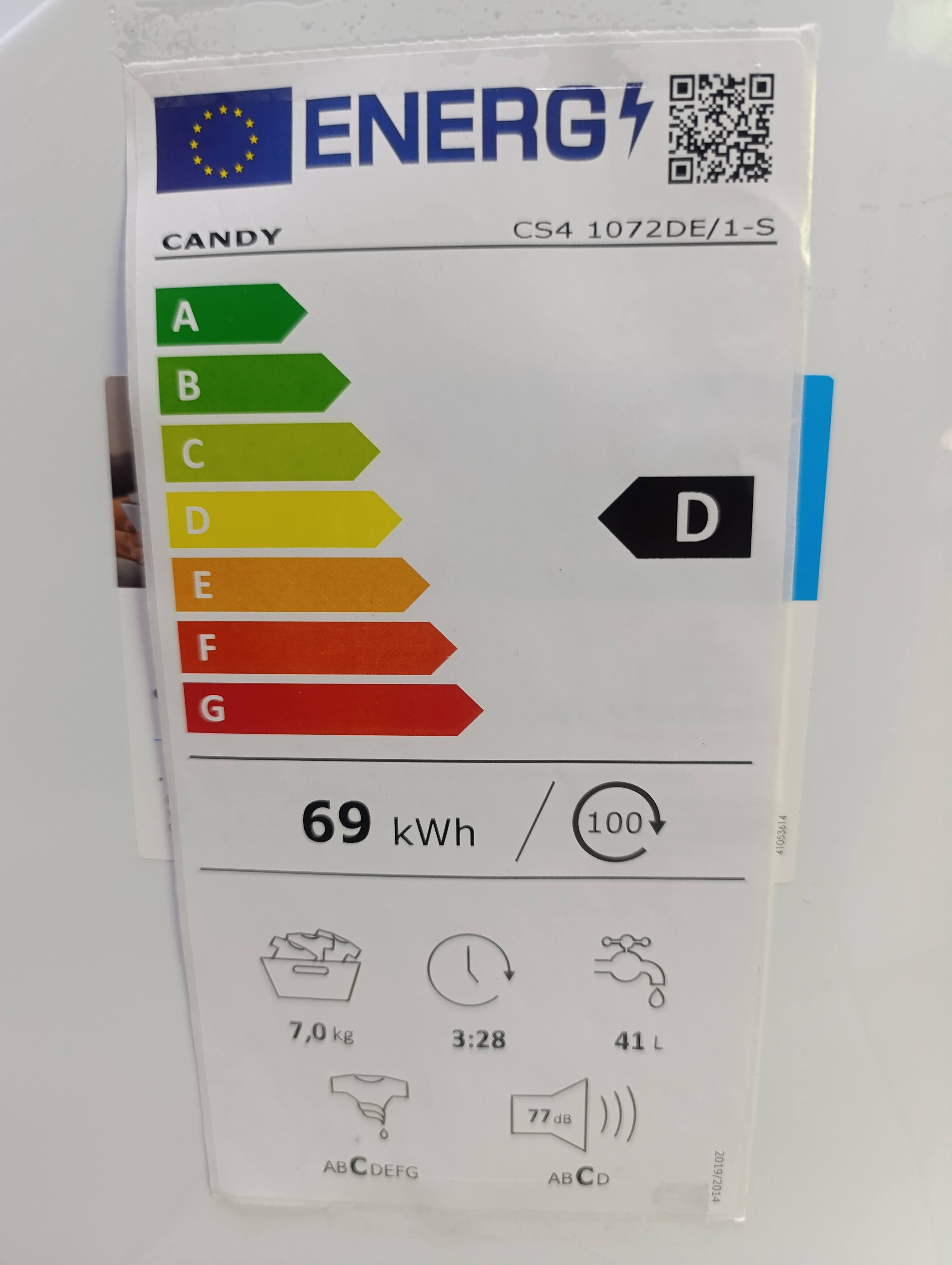 Veš mašina Candy CS4 1072DE/1-S , 7kg, slim