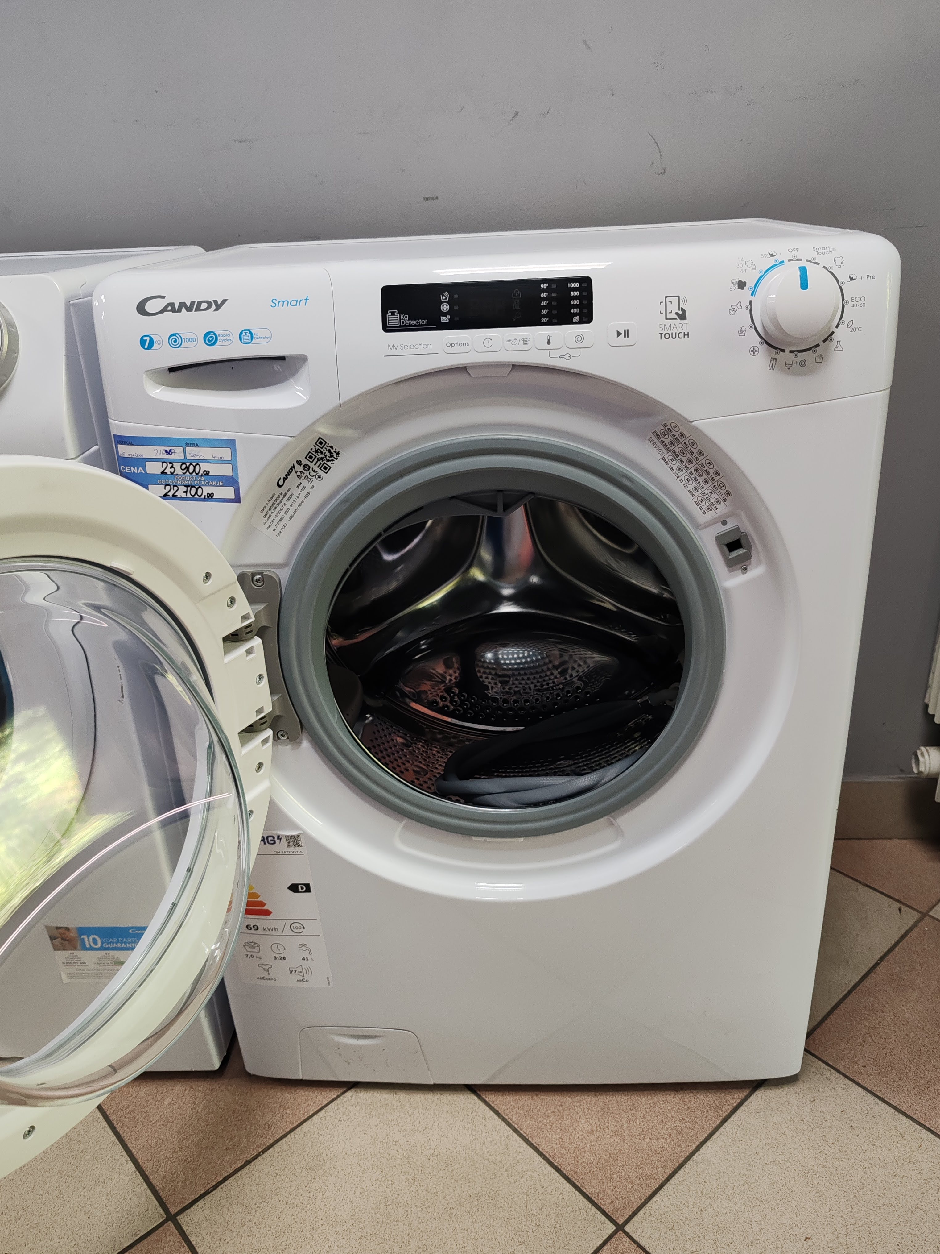 Veš mašina Candy CS4 1072DE/T-S , 7kg, slim