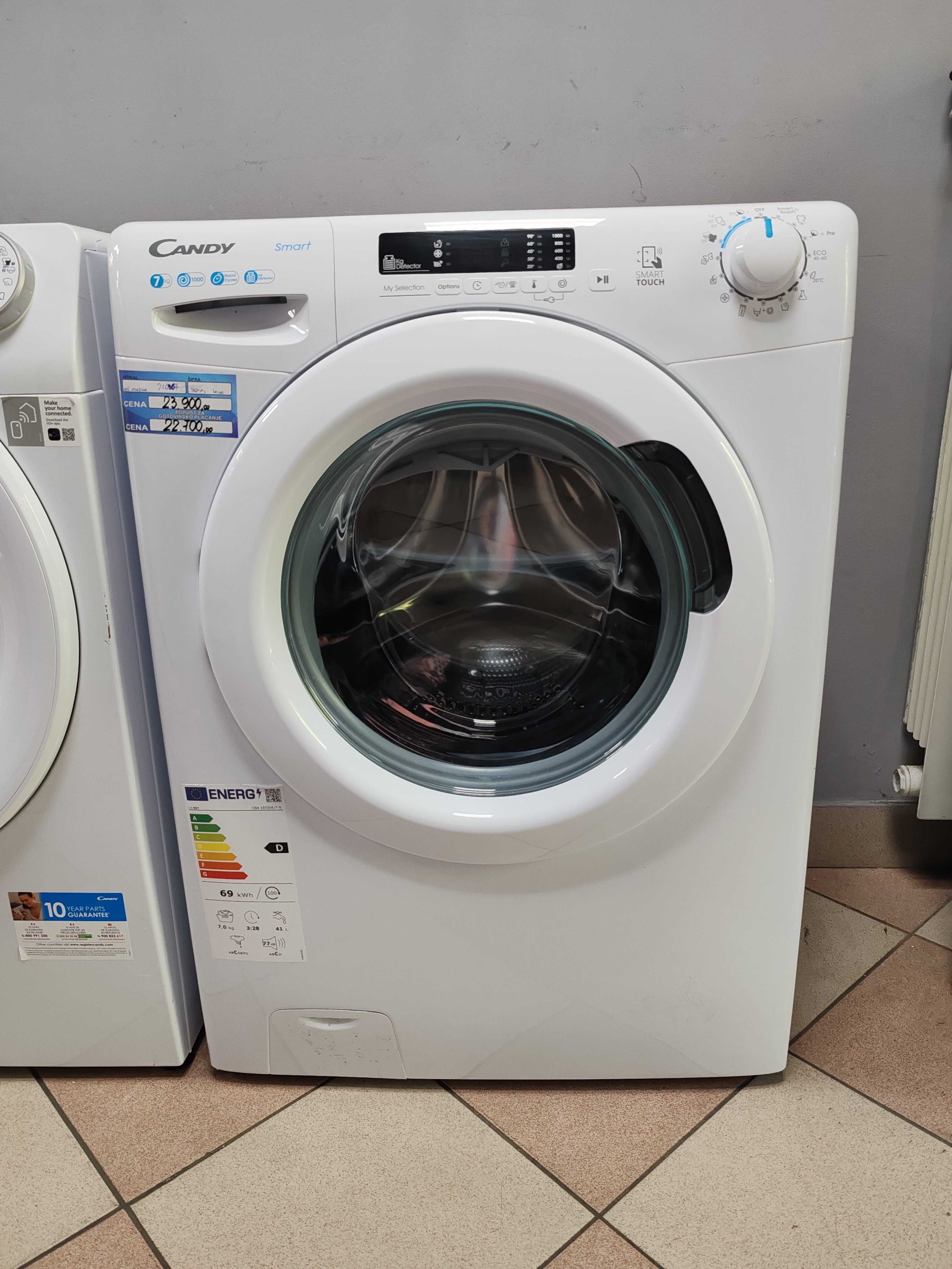 Veš mašina Candy CS4 1072DE/T-S , 7kg, slim