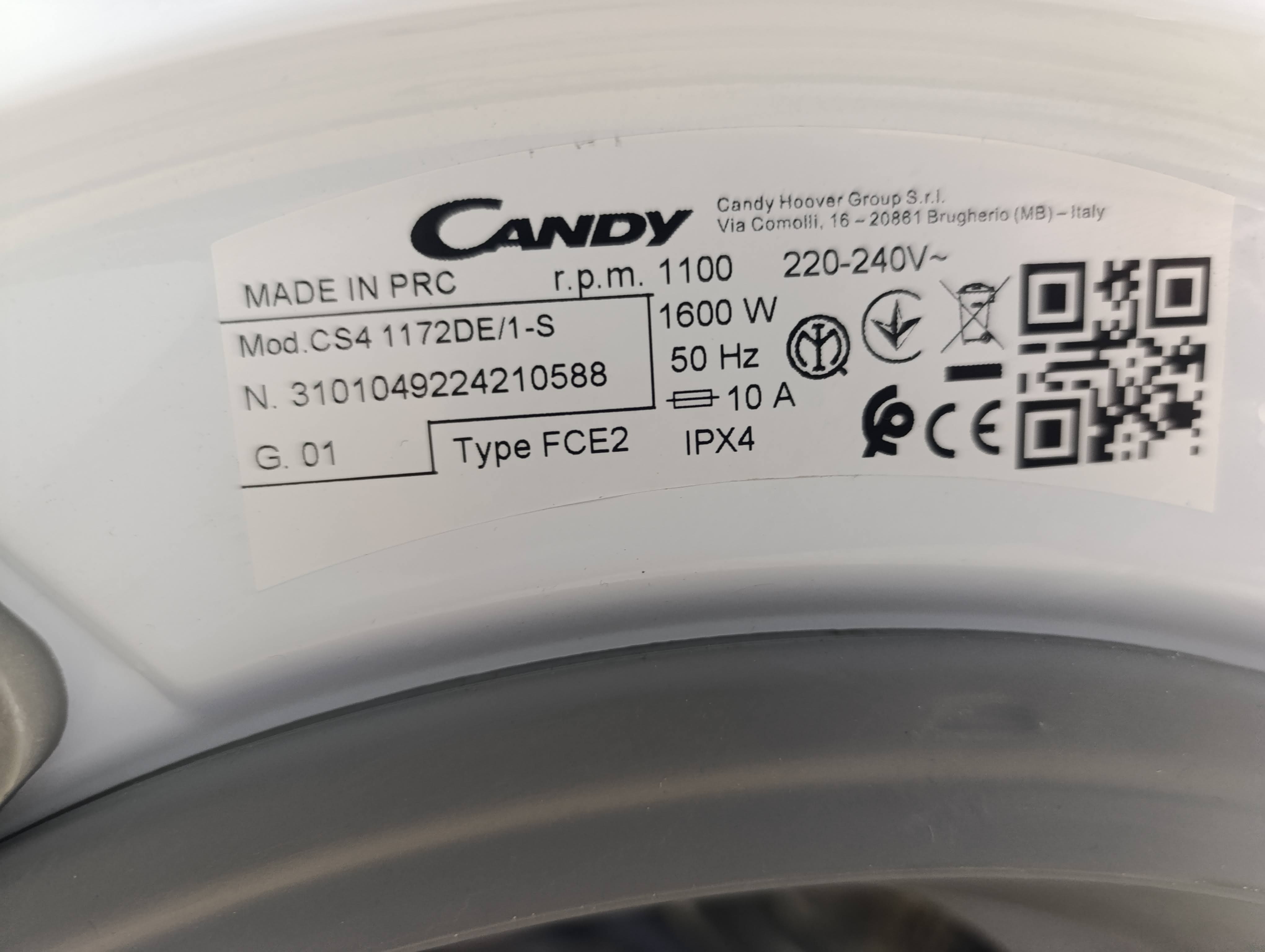 Veš mašina Candy CS4 1172DE/1-S, 7 kg, slim