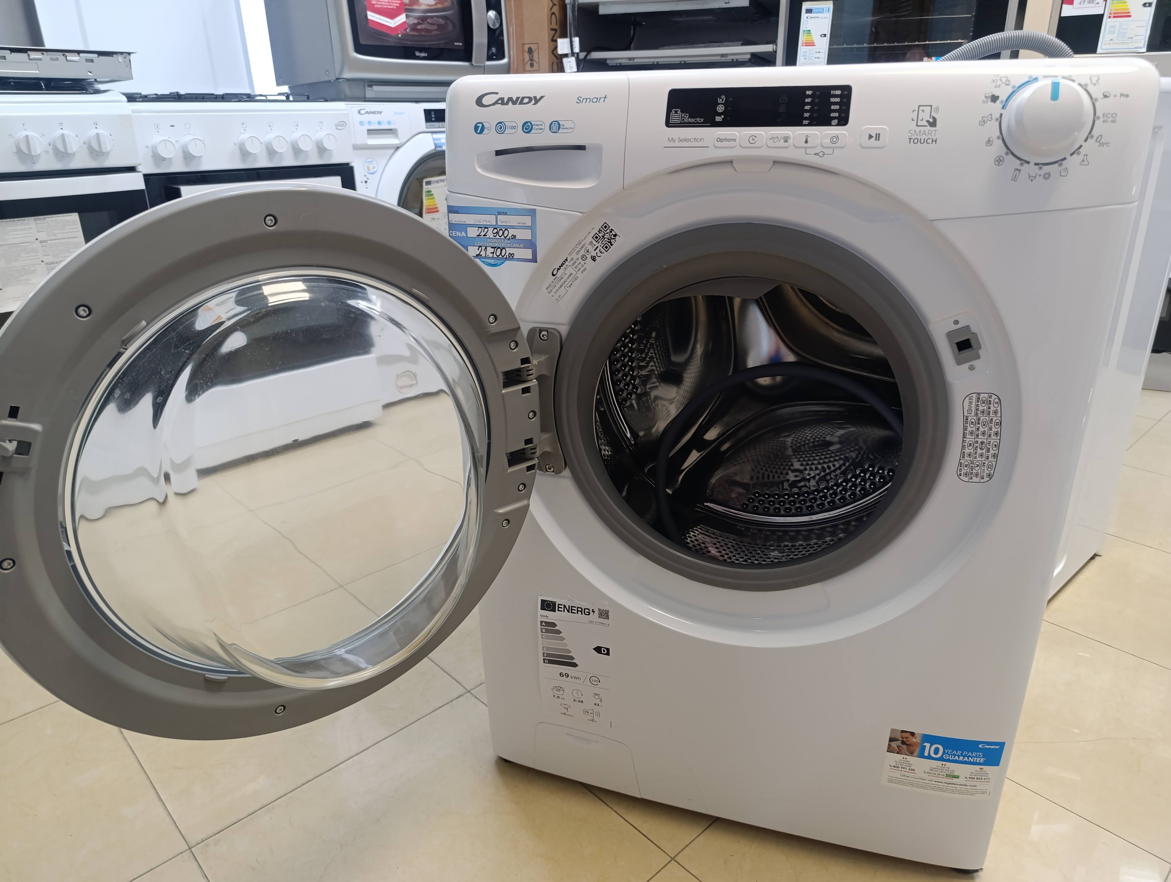 Veš mašina Candy CS4 1172DE/1-S, 7 kg, slim