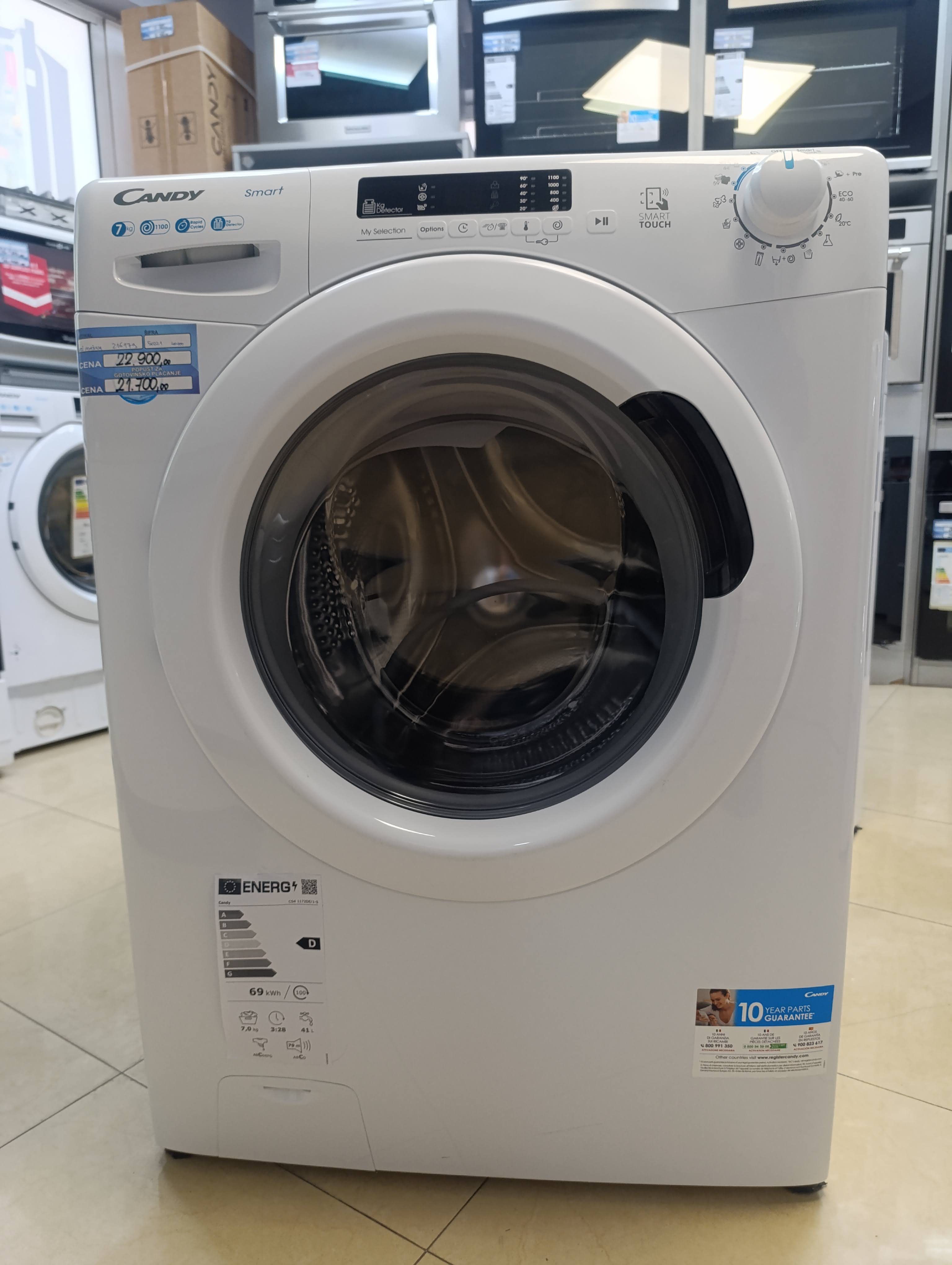 Veš mašina Candy CS4 1172DE/1-S, 7 kg, slim