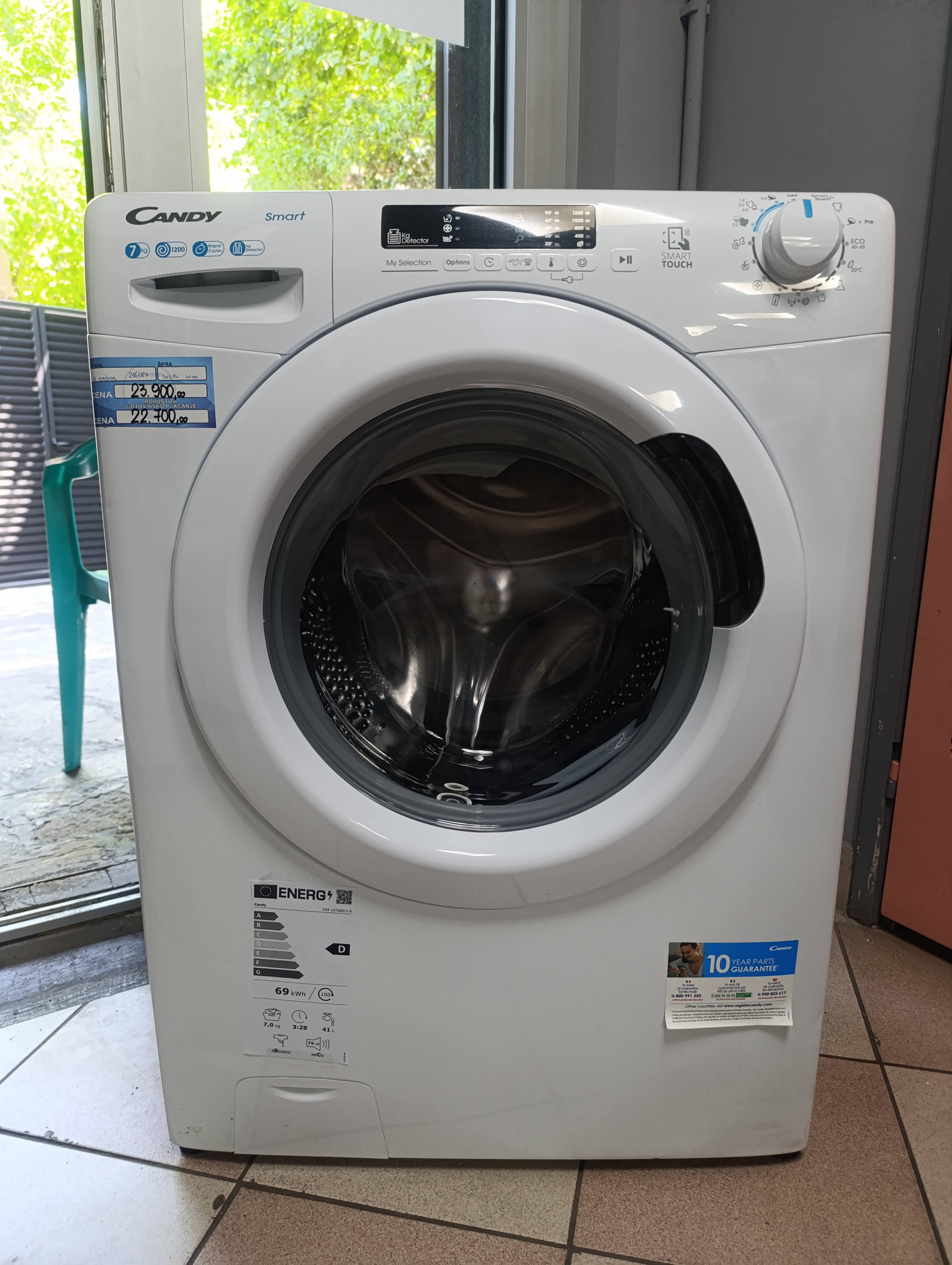 Veš mašina Candy CS4 1272DE/1-S, 7 kg, slim