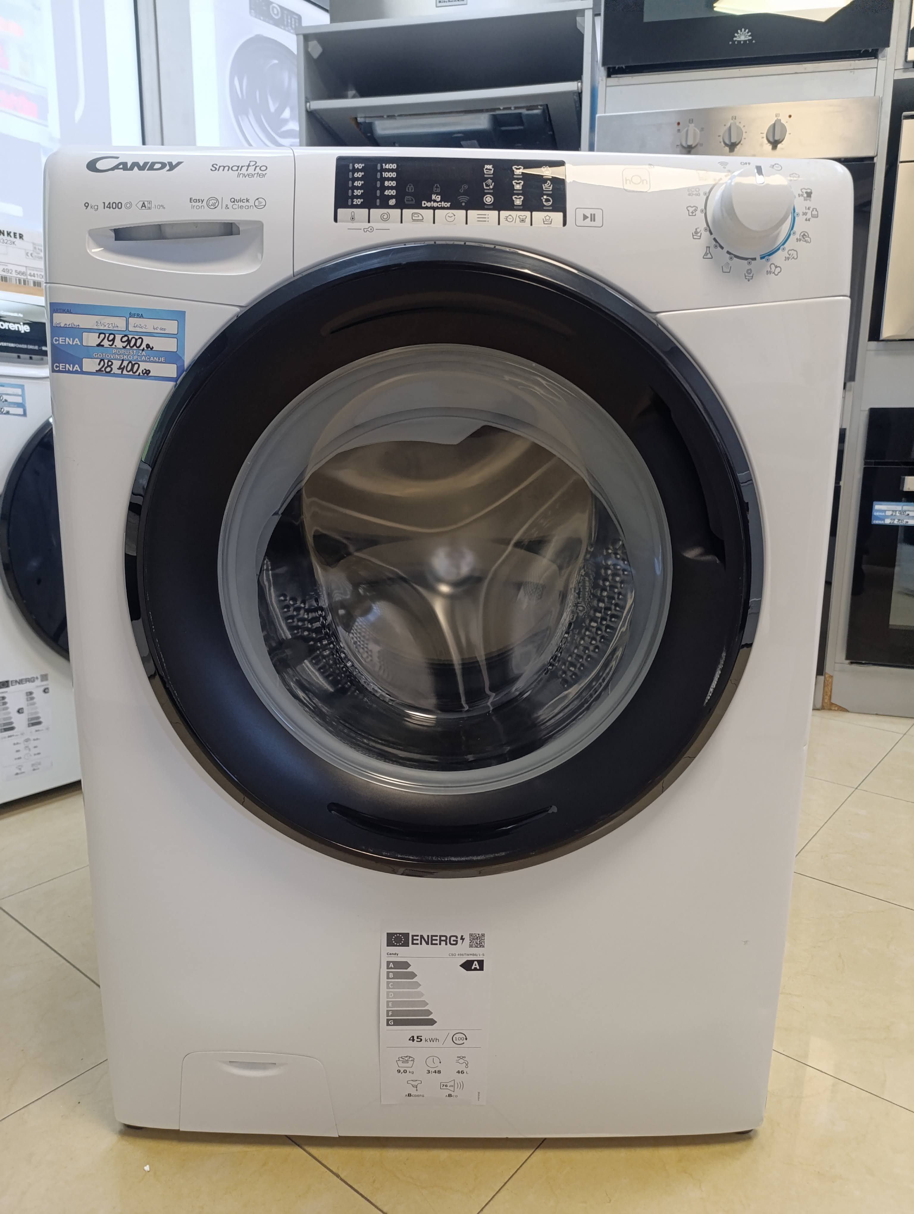 Veš mašina Candy CSO 496TWMB6/1-S (2) , 9 kg.