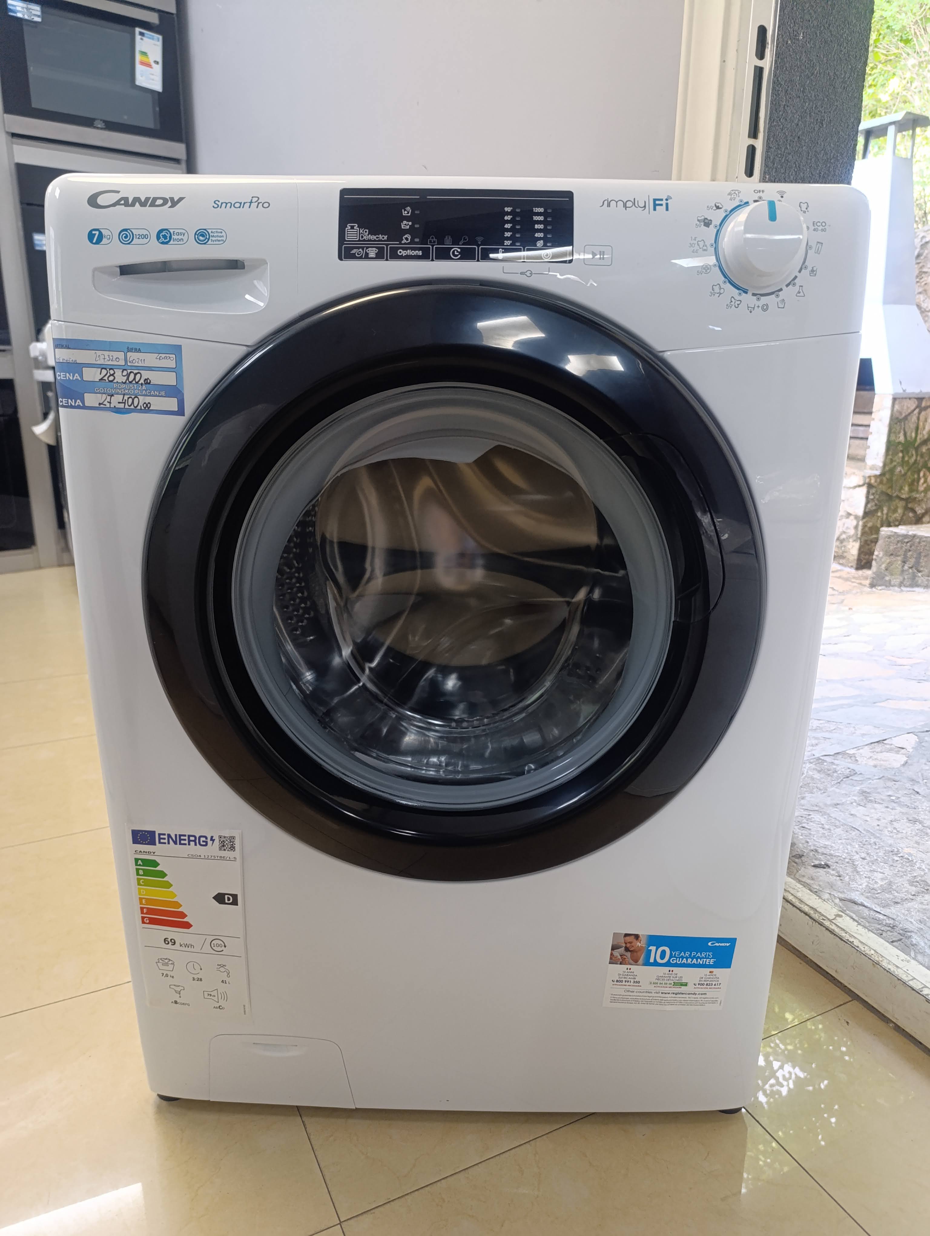 Veš mašina Candy CSO4 1275TBE/2-S (2), 7kg, slim