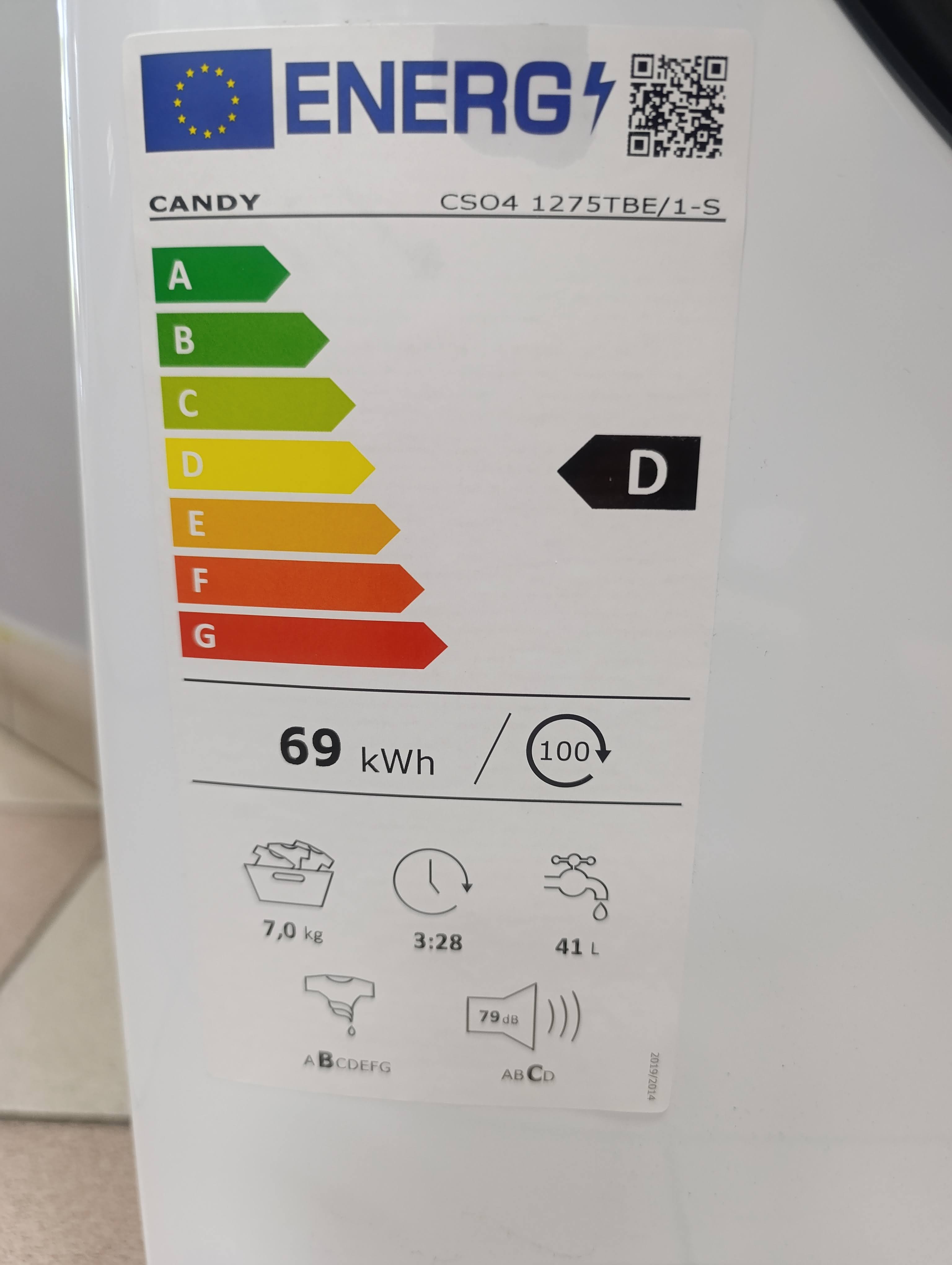 Veš mašina Candy CSO4 1275TBE/2-S, 7kg, slim