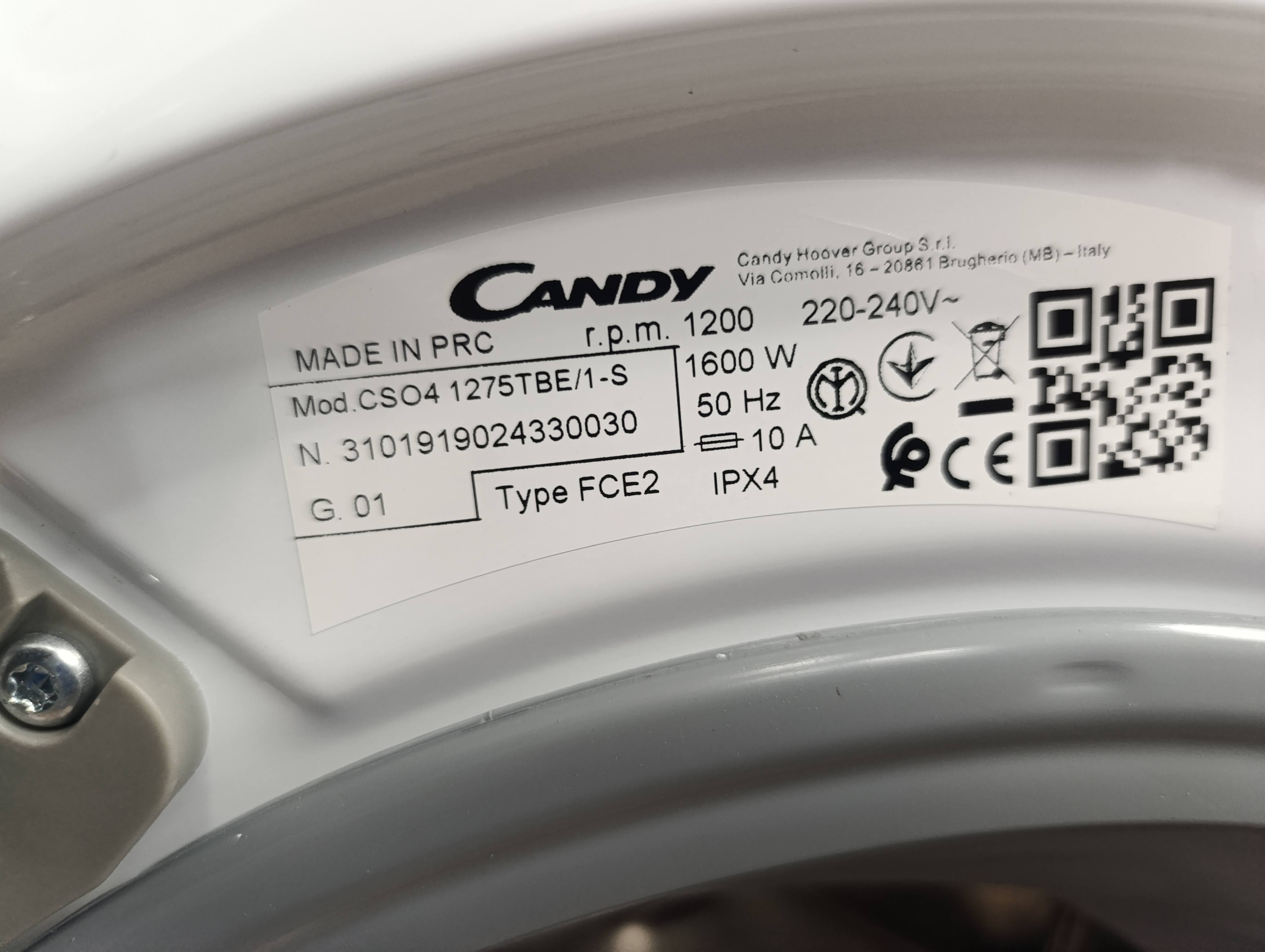 Veš mašina Candy CSO4 1275TBE/2-S, 7kg, slim