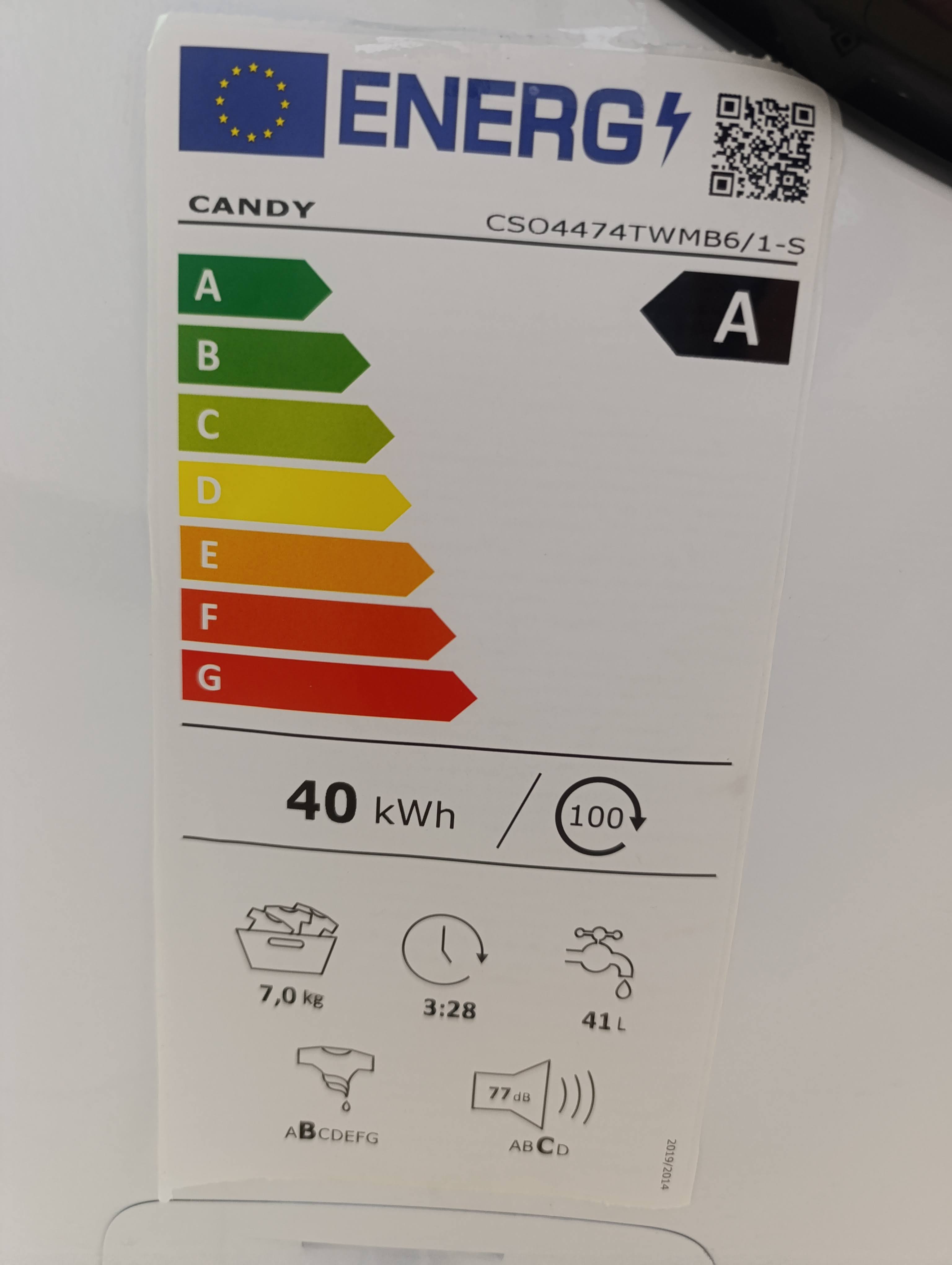 Veš mašina Candy CSO4474TWMB6/1-S , 7 kg, slim
