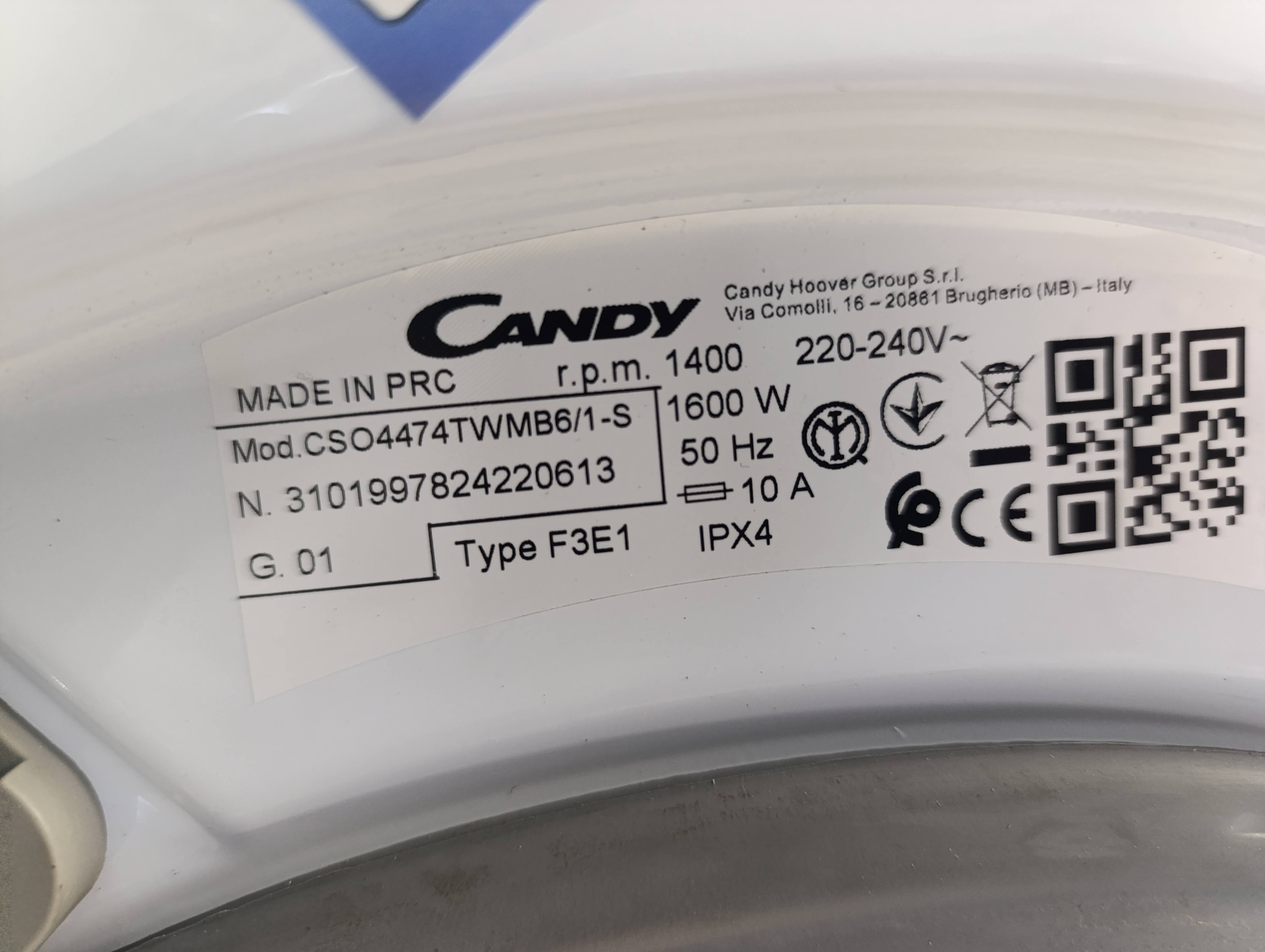 Veš mašina Candy CSO4474TWMB6/1-S , 7 kg, slim