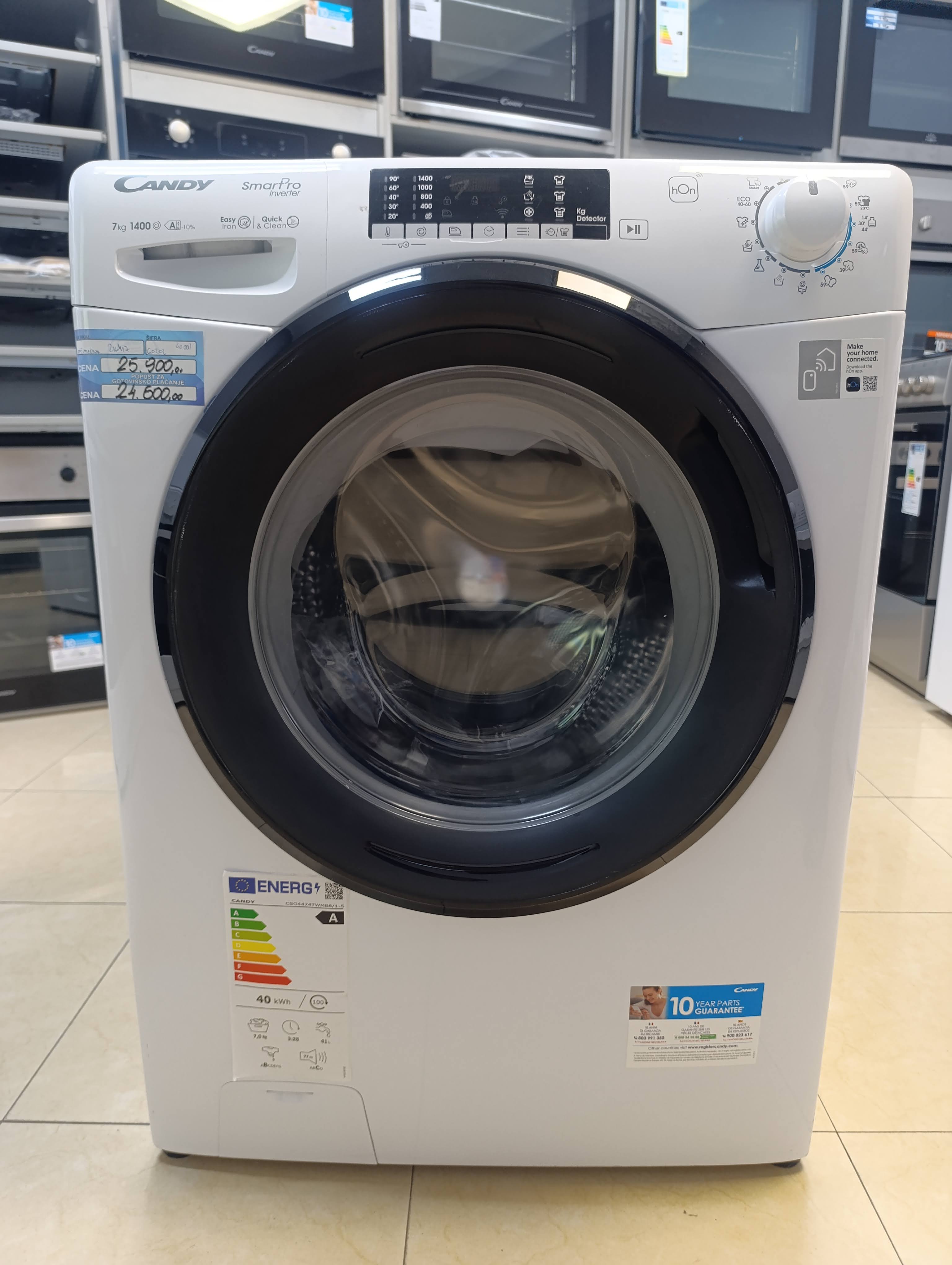 Veš mašina Candy CSO4474TWMB6/1-S , 7 kg, slim