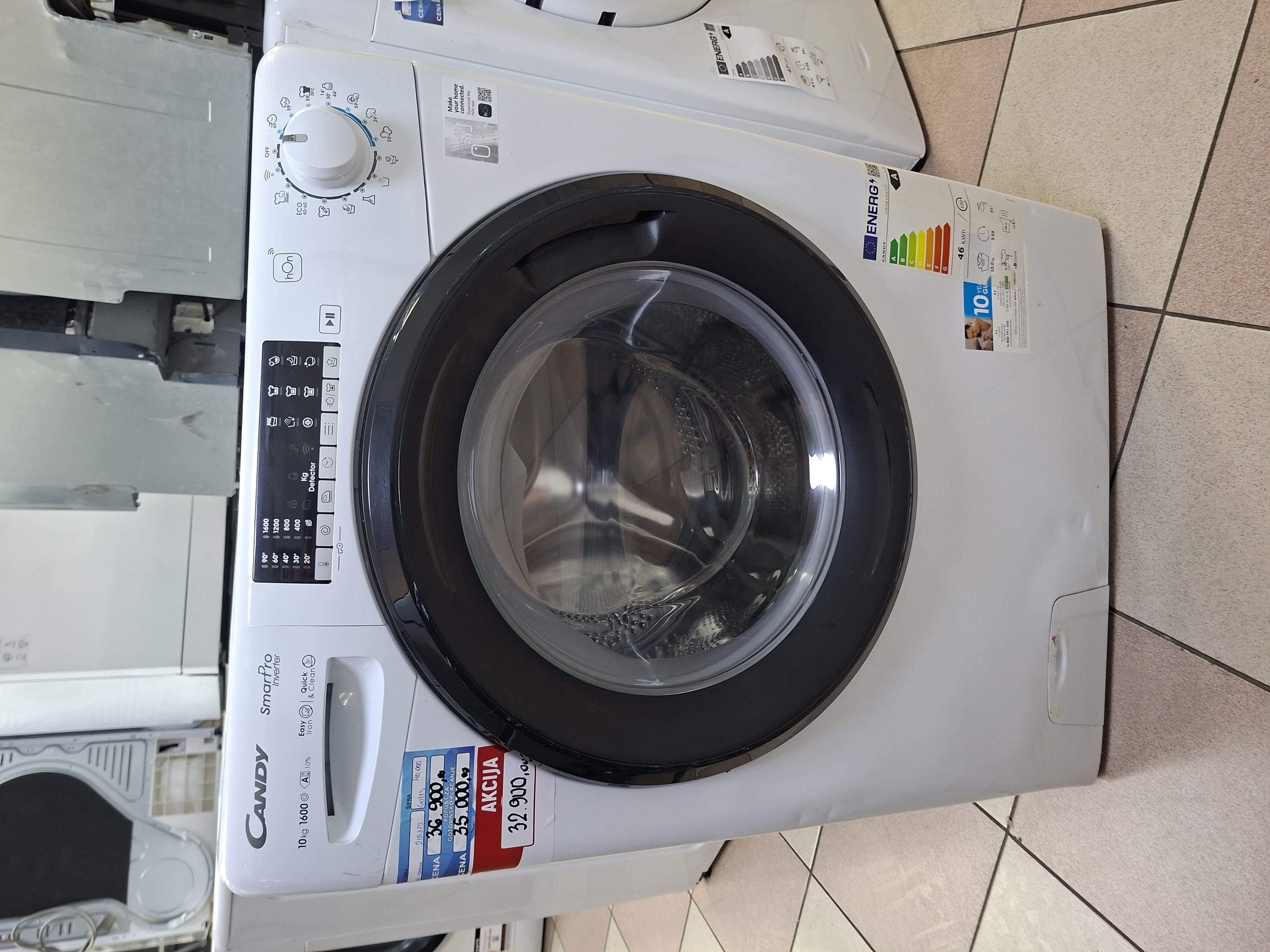 Veš mašina Candy CSO6106TWMB6/1-S  (2) , 10 kg.