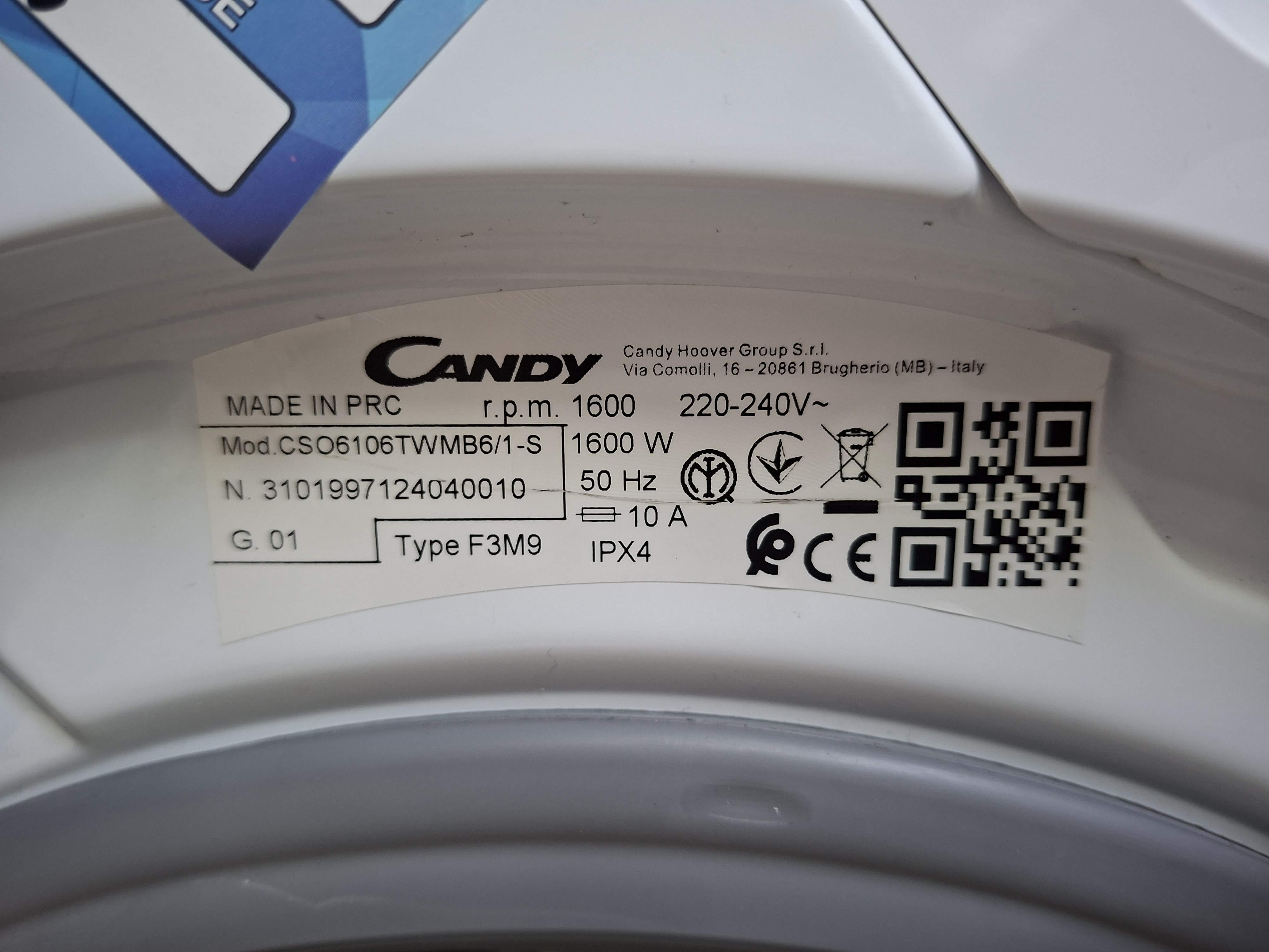 Veš mašina Candy CSO6106TWMB6/1-S , 10 kg.