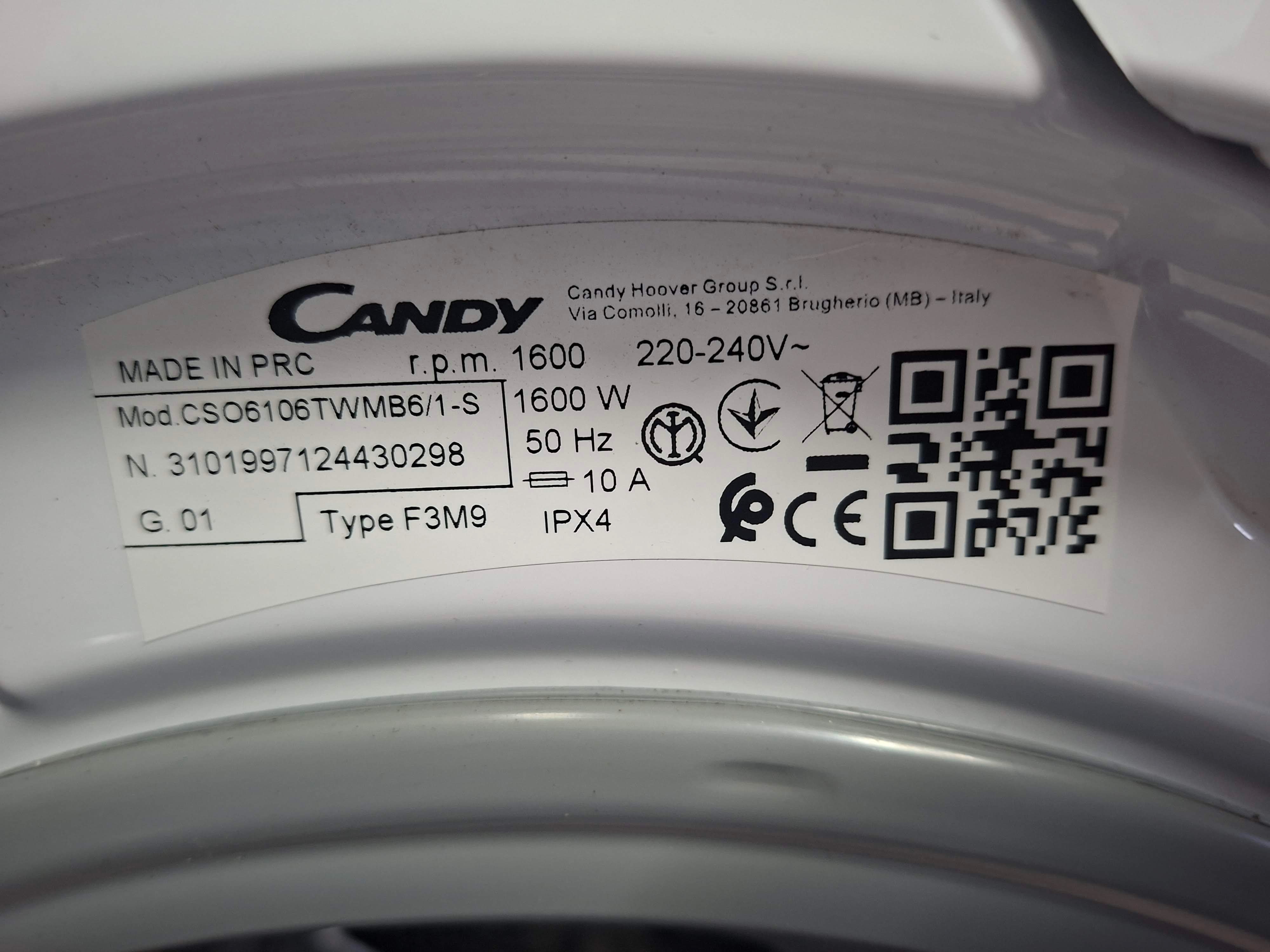 Veš mašina Candy CSO6106TWMB6/1-S , 10 kg.