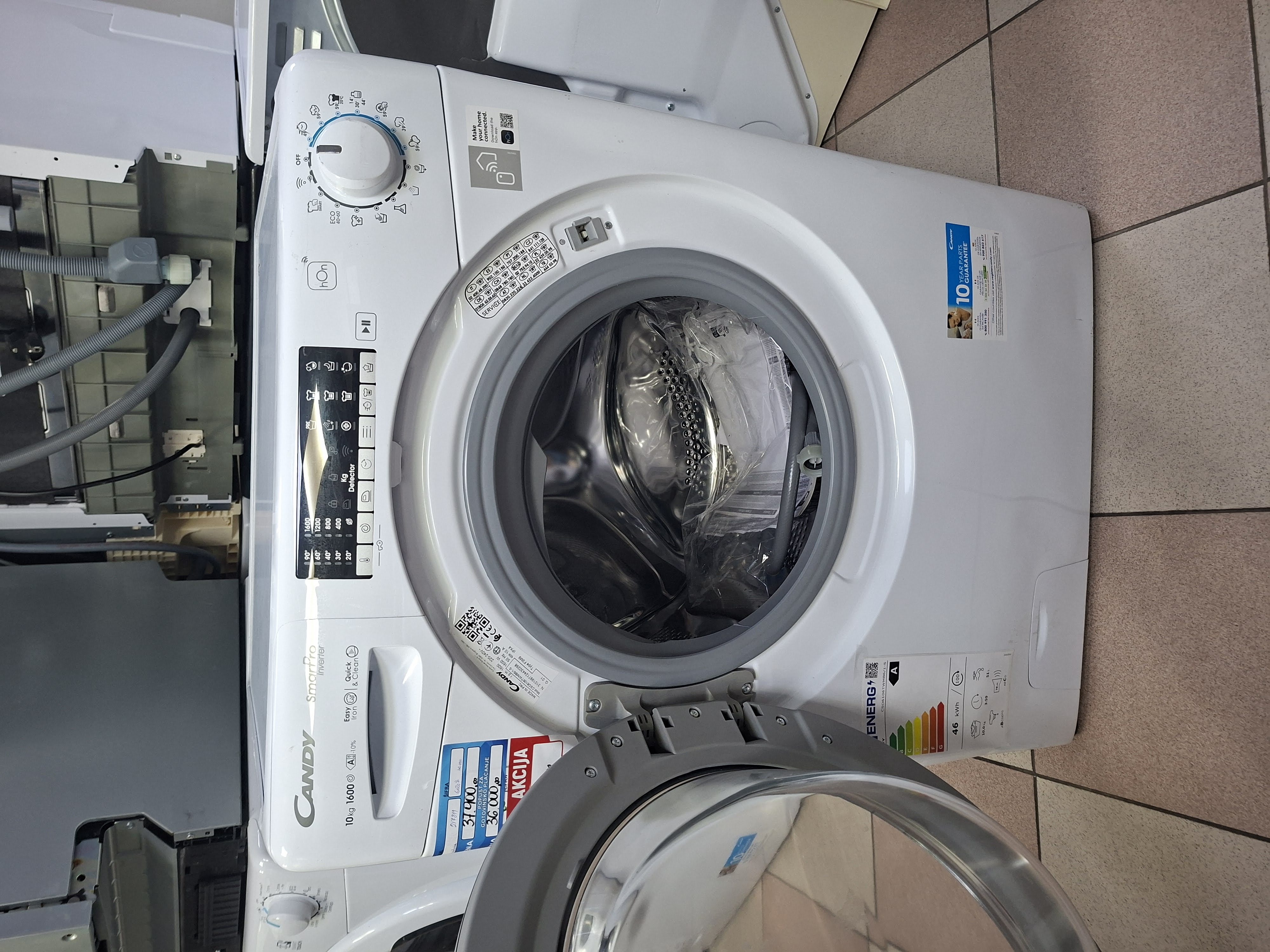 Veš mašina Candy CSO6106TWMB6/1-S , 10 kg.